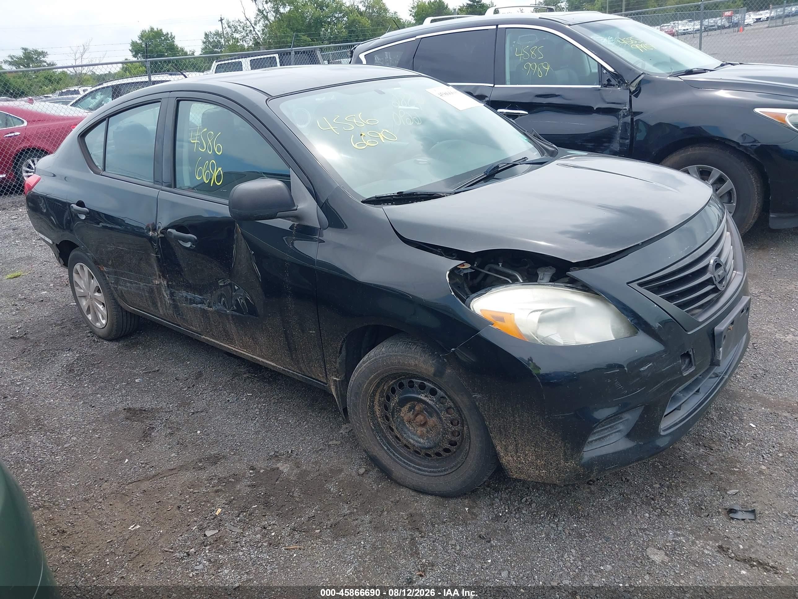 2012 Nissan Versa 1.6 S Black vin: 3N1CN7AP5CL843060