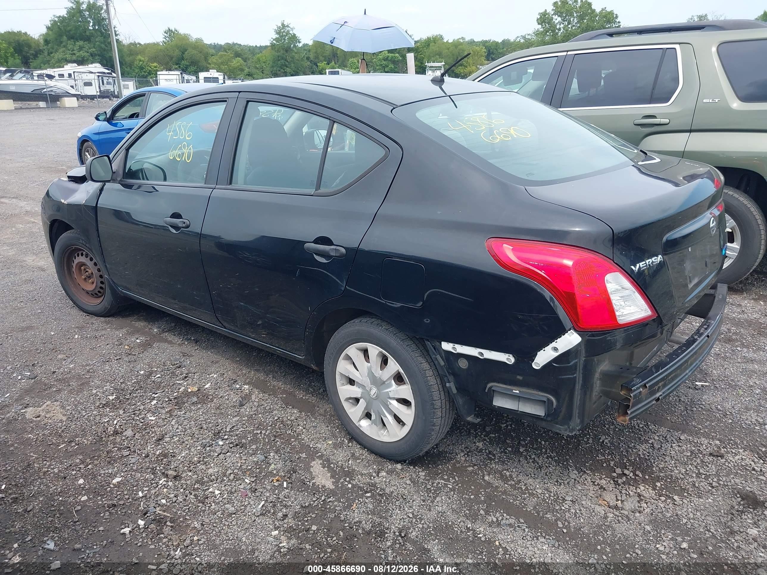 2012 Nissan Versa 1.6 S Black vin: 3N1CN7AP5CL843060