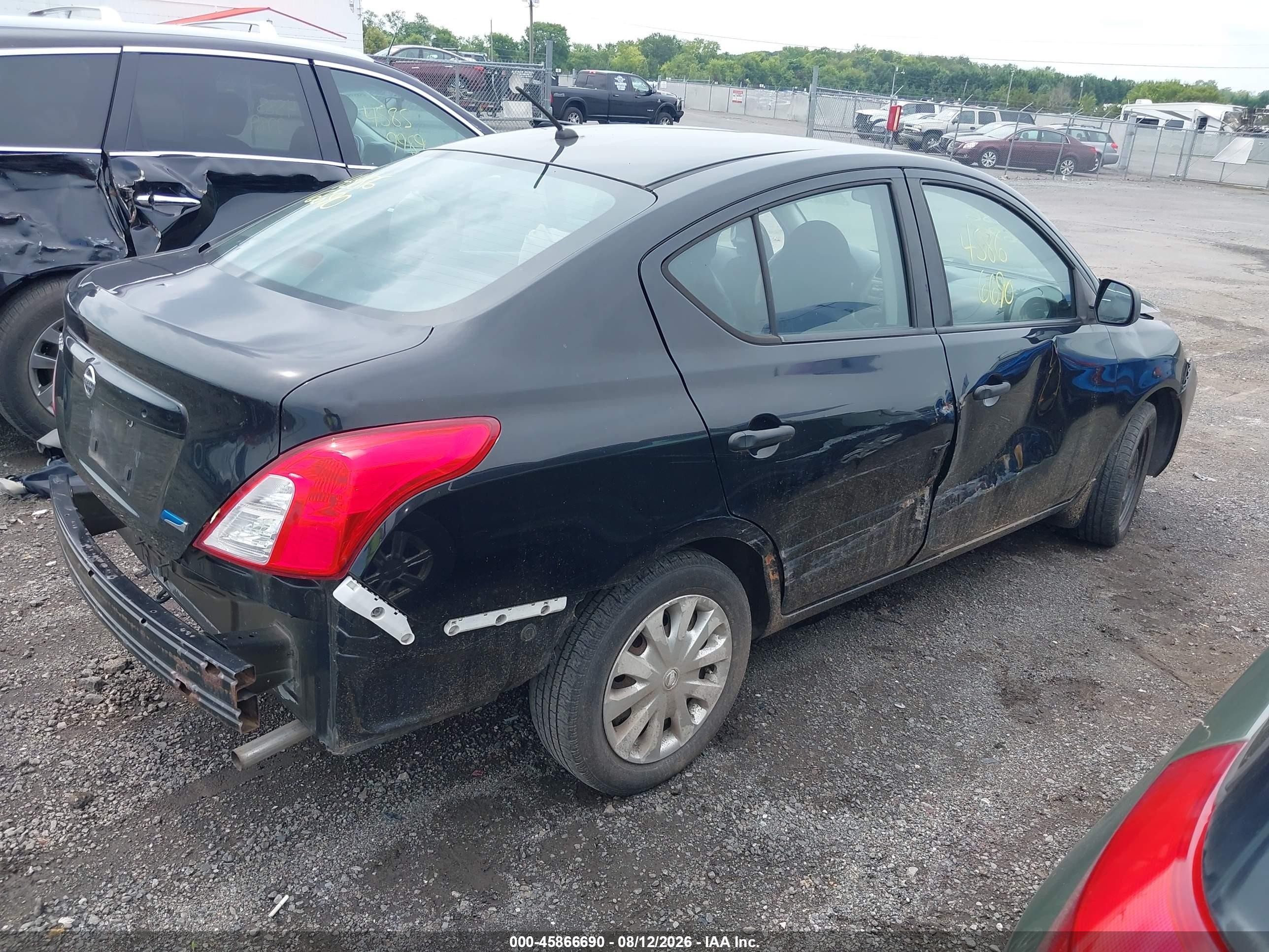 2012 Nissan Versa 1.6 S Black vin: 3N1CN7AP5CL843060
