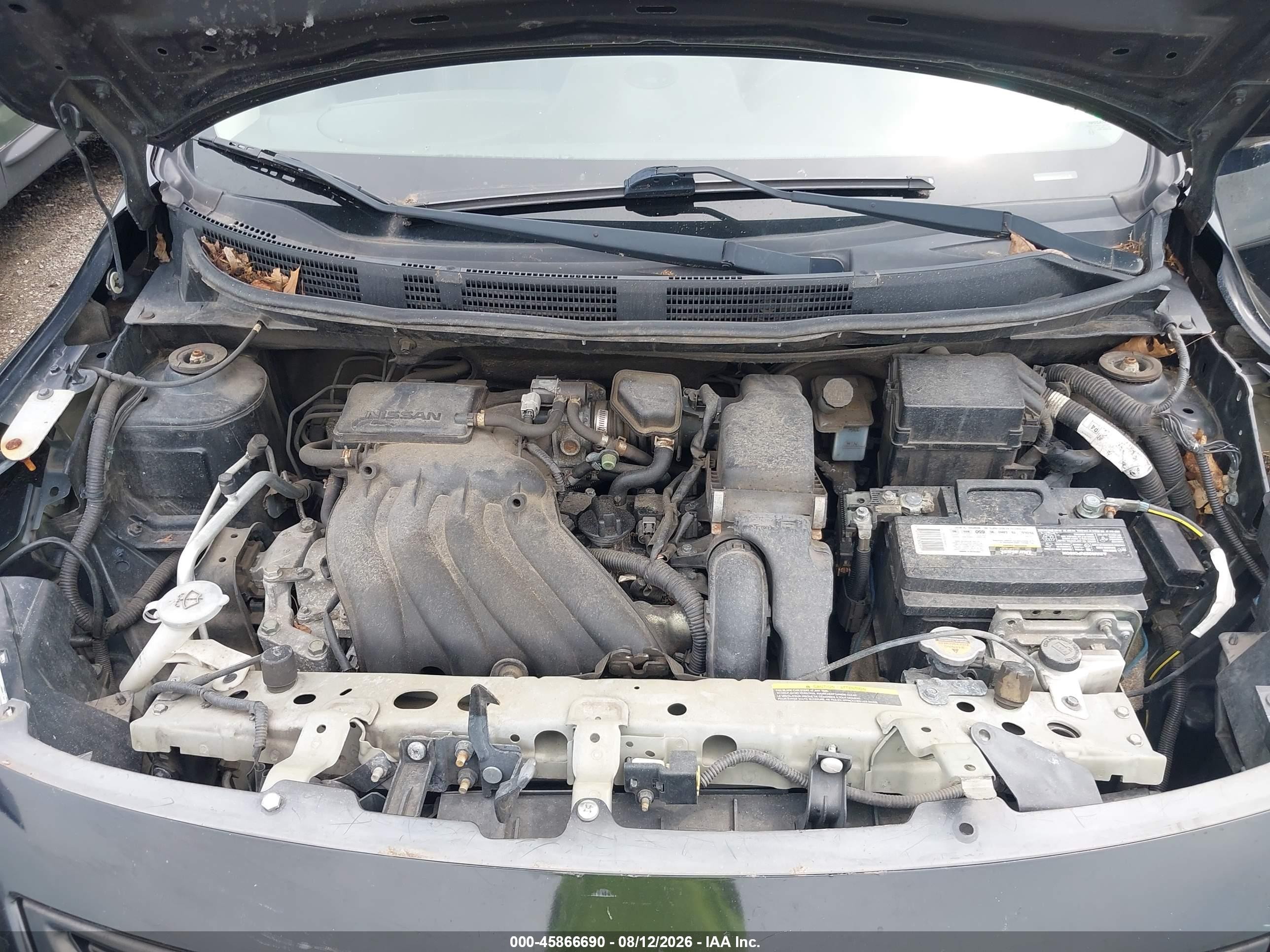 2012 Nissan Versa 1.6 S Black vin: 3N1CN7AP5CL843060