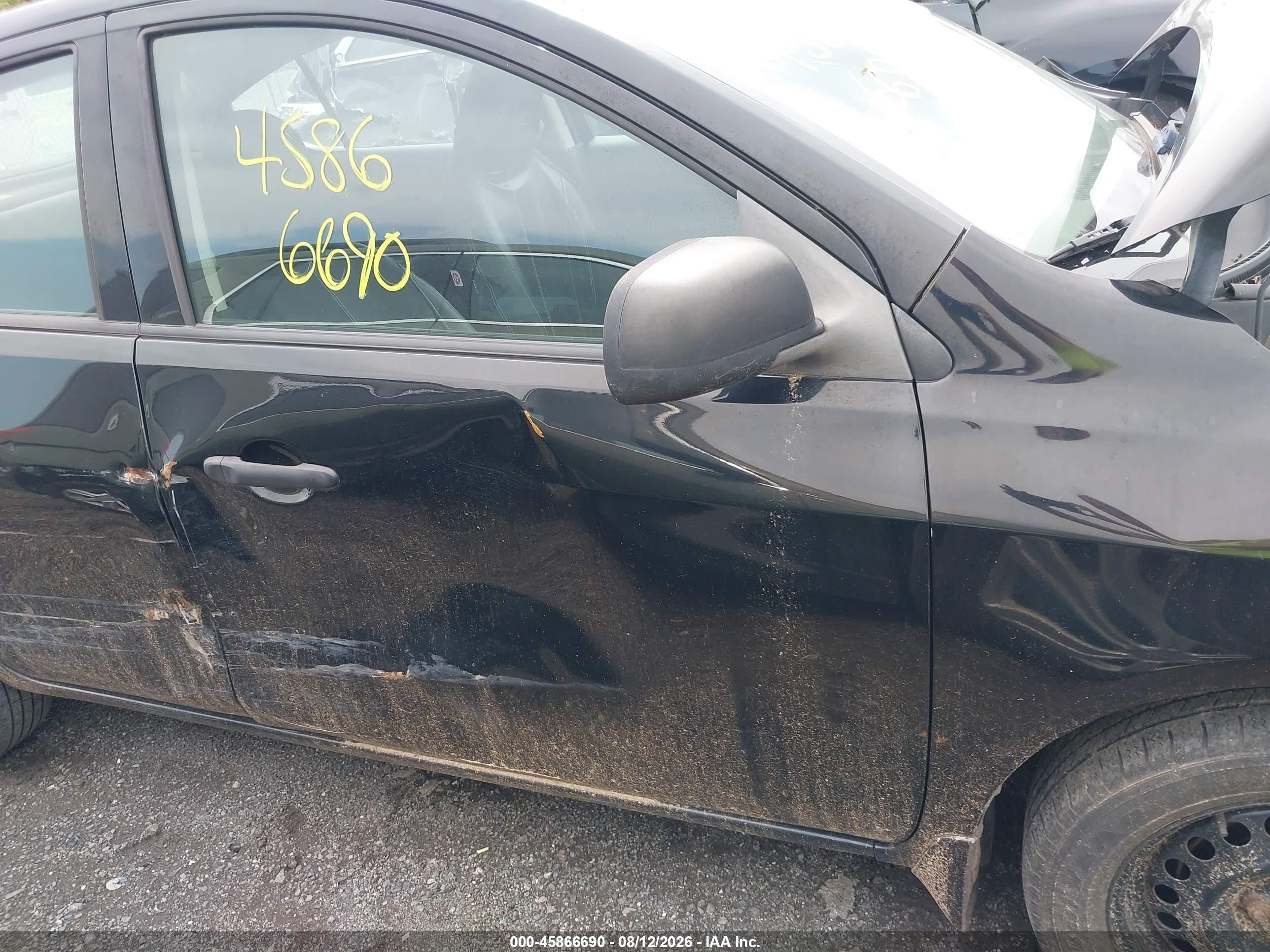 2012 Nissan Versa 1.6 S Black vin: 3N1CN7AP5CL843060