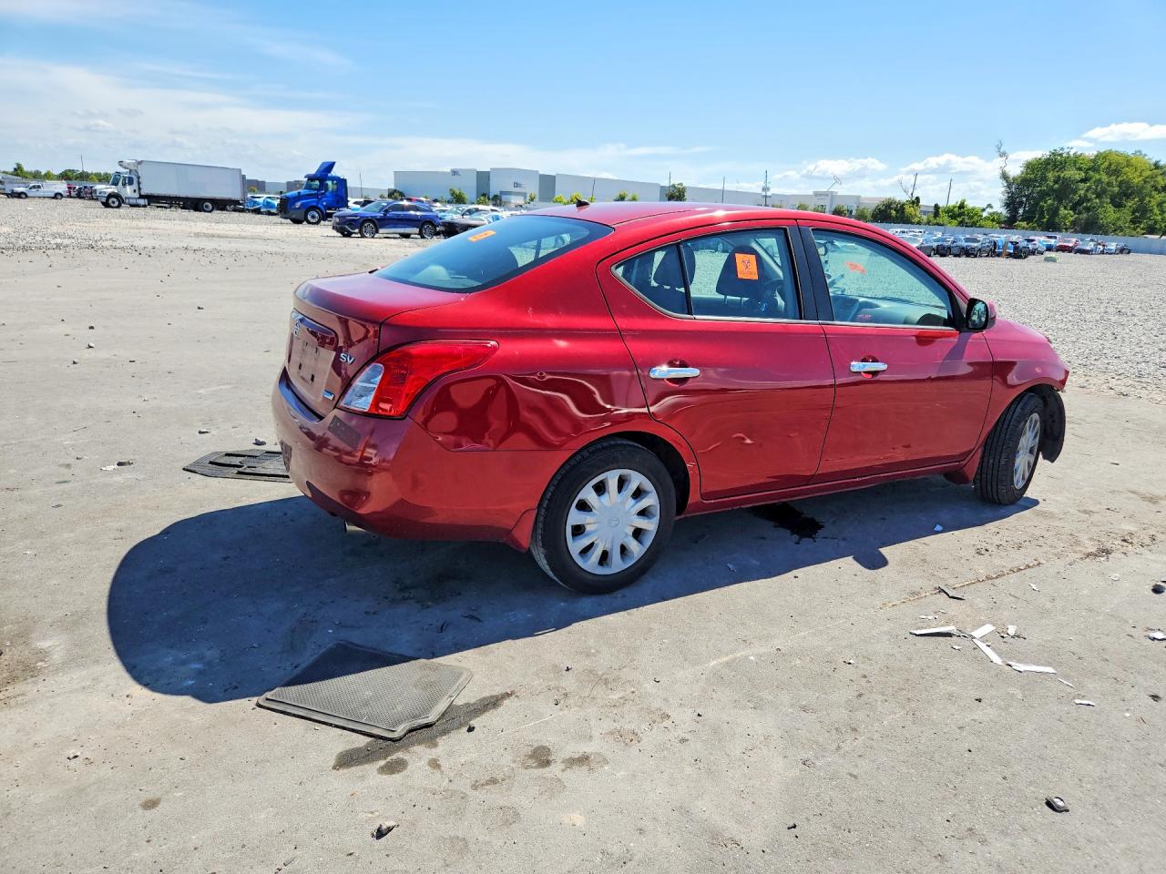 2012 Nissan Versa S/sv/sl Red vin: 3N1CN7AP5CL858447