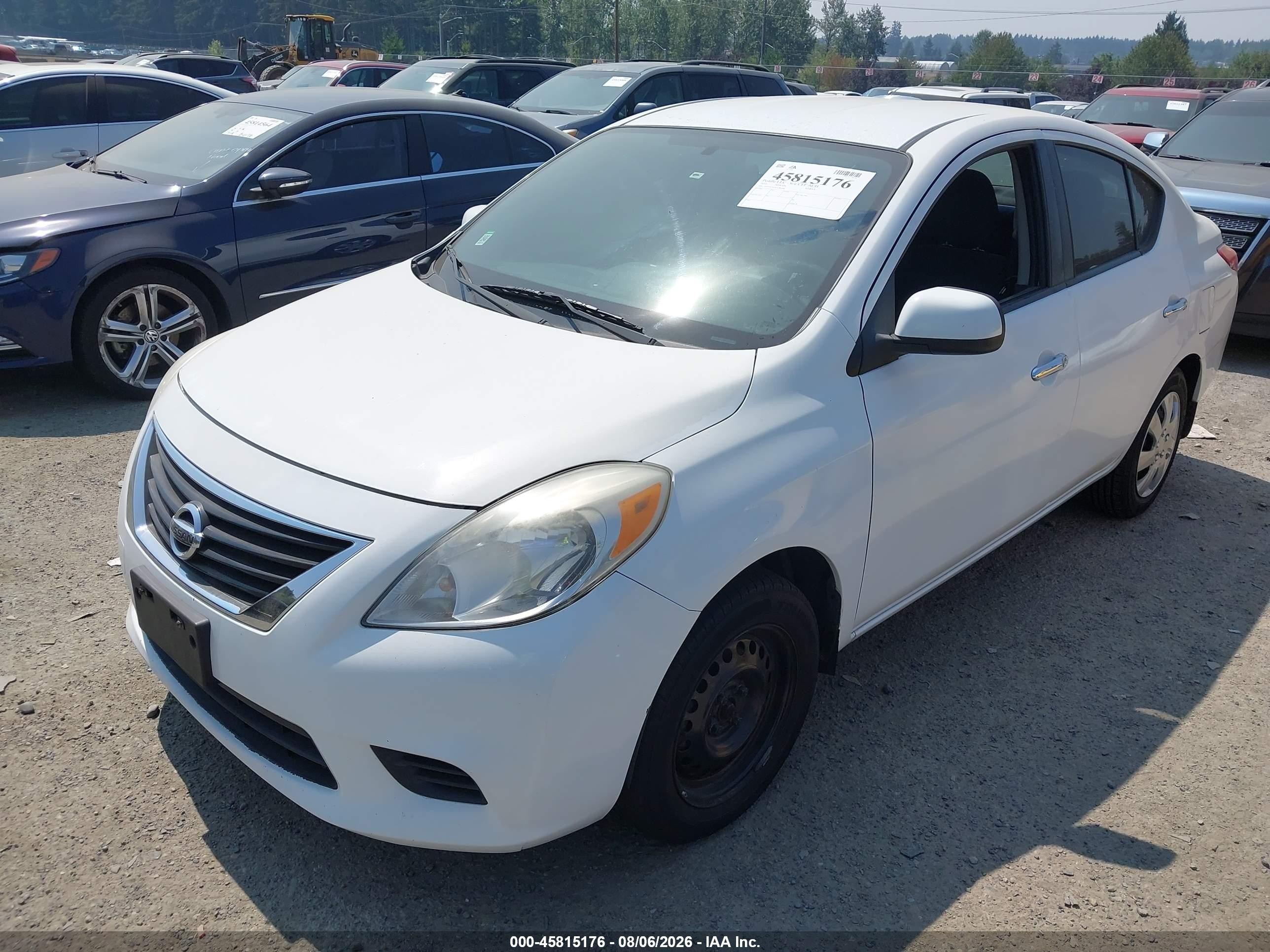 2012 Nissan Versa 1.6 Sv White vin: 3N1CN7AP5CL866466