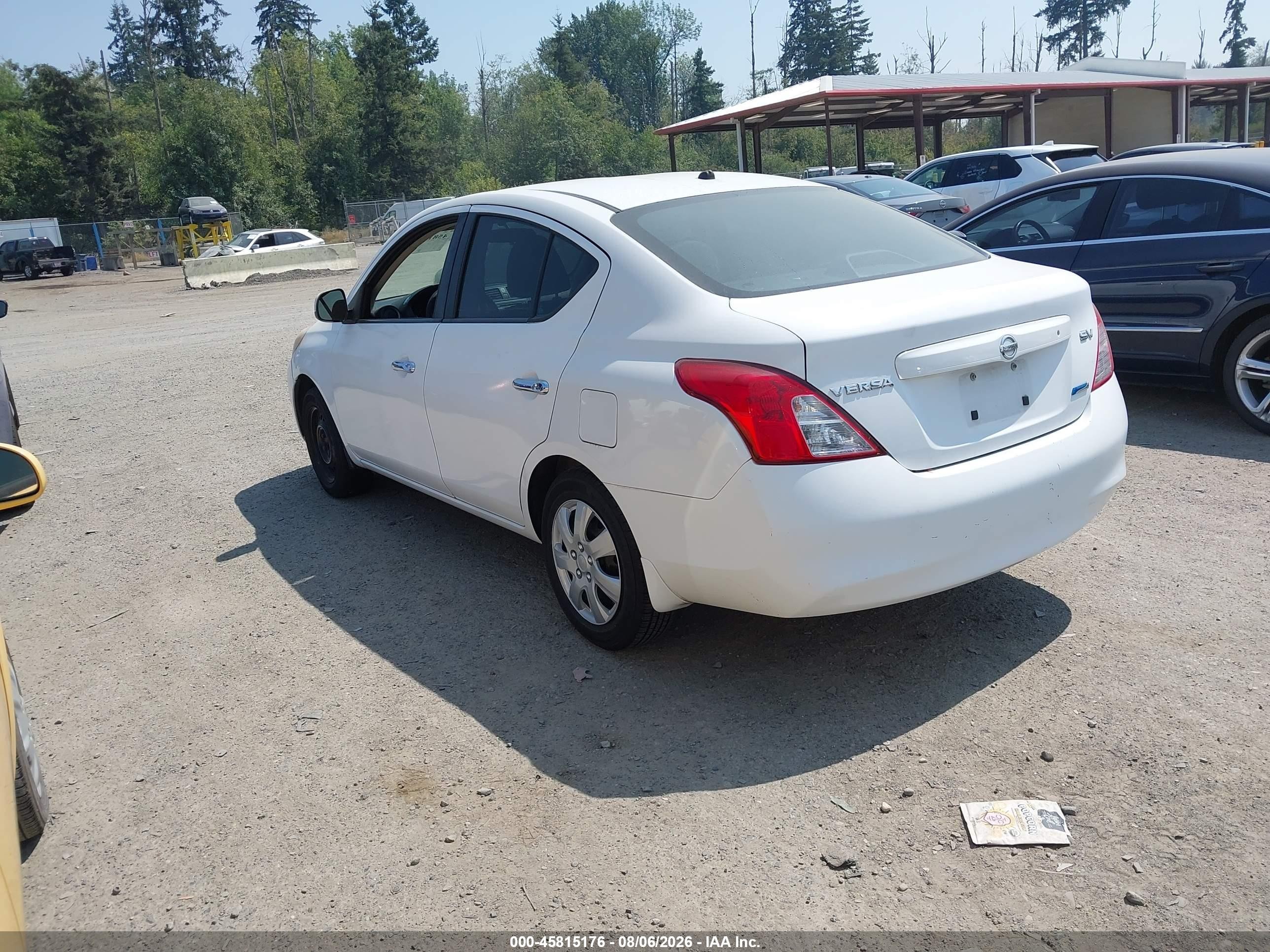 2012 Nissan Versa 1.6 Sv White vin: 3N1CN7AP5CL866466
