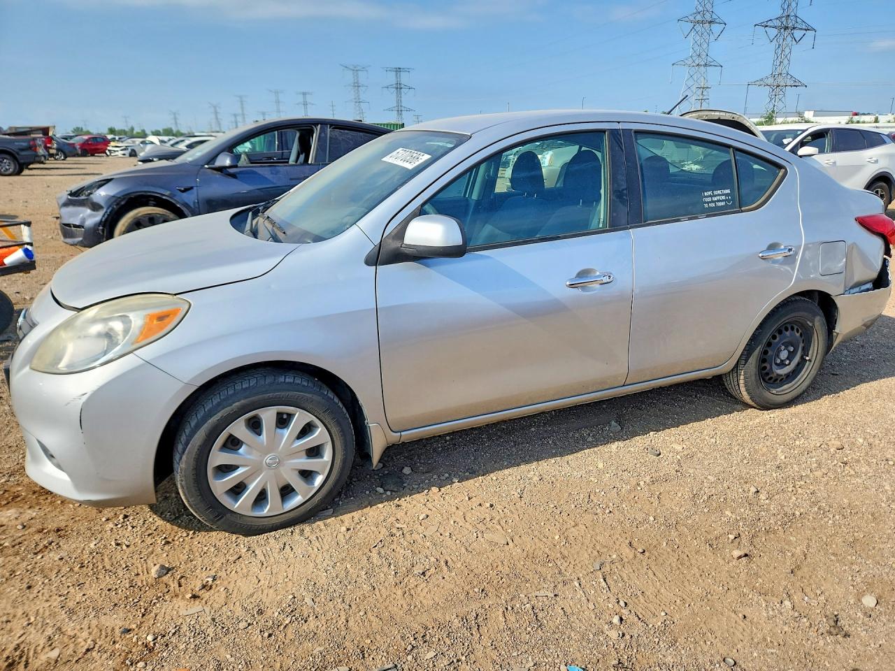 2012 Nissan Versa 1.6 S Silver vin: 3N1CN7AP5CL874731