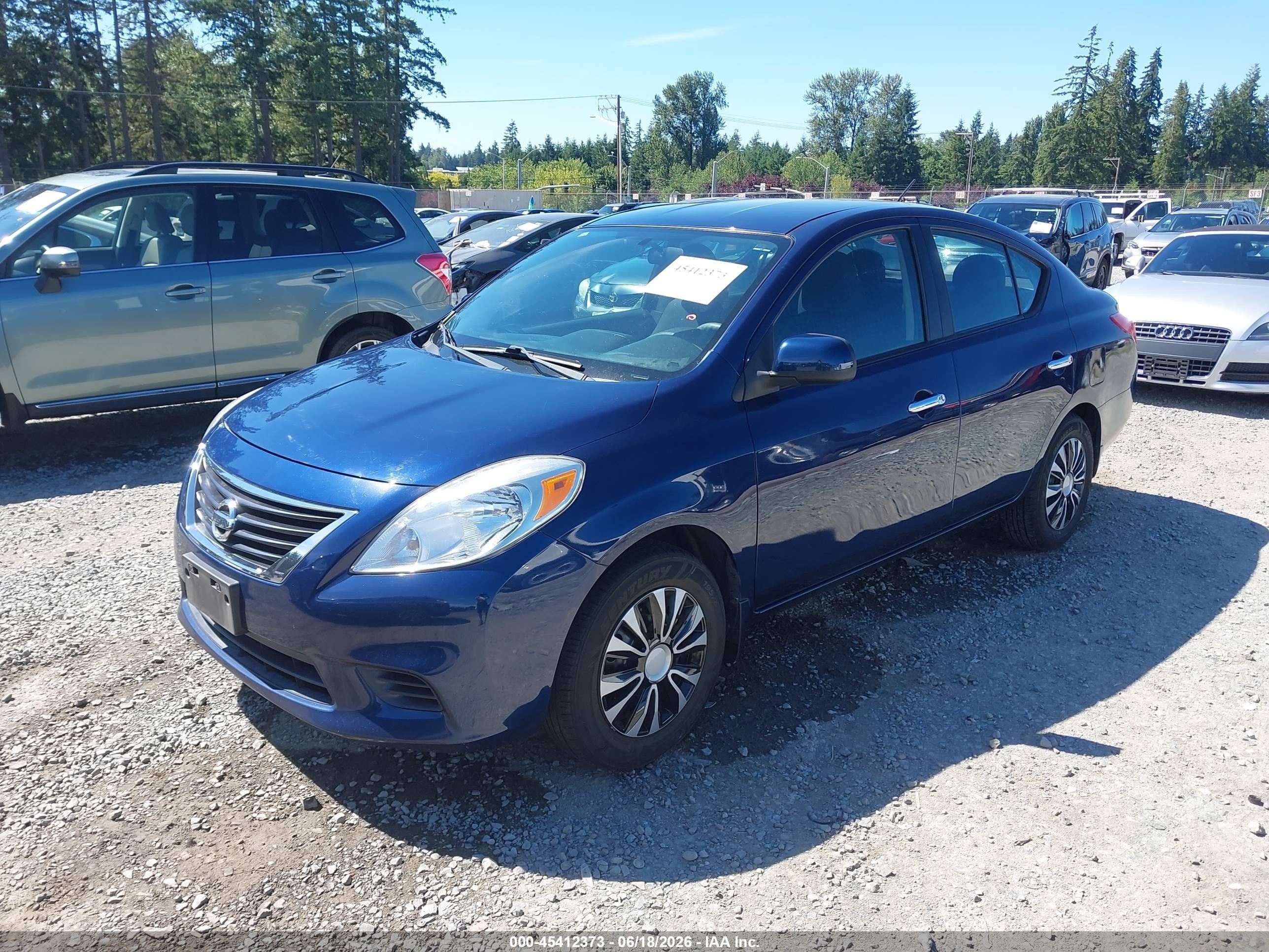 2012 Nissan Versa 1.6 Sv Blue vin: 3N1CN7AP5CL881467