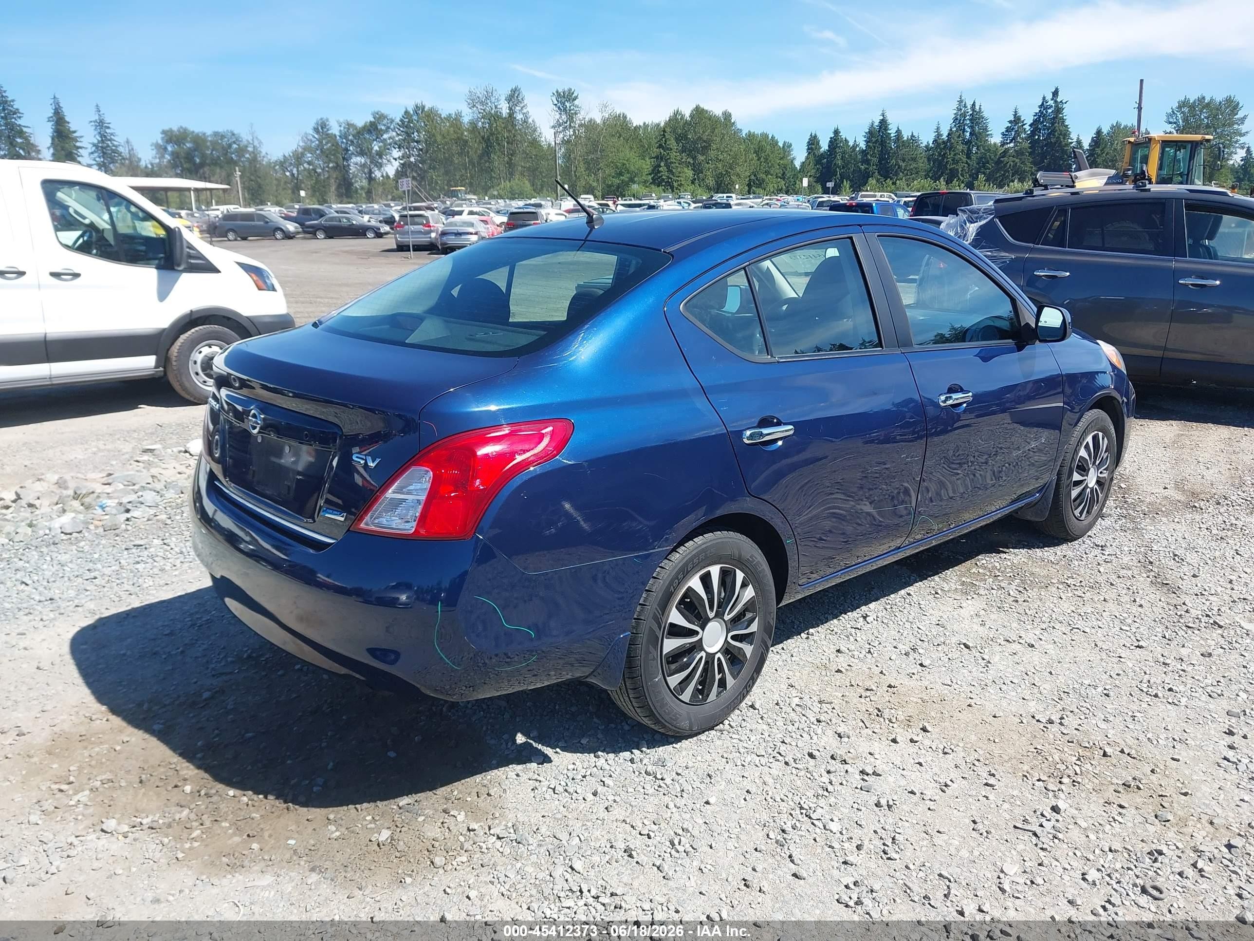 2012 Nissan Versa 1.6 Sv Blue vin: 3N1CN7AP5CL881467