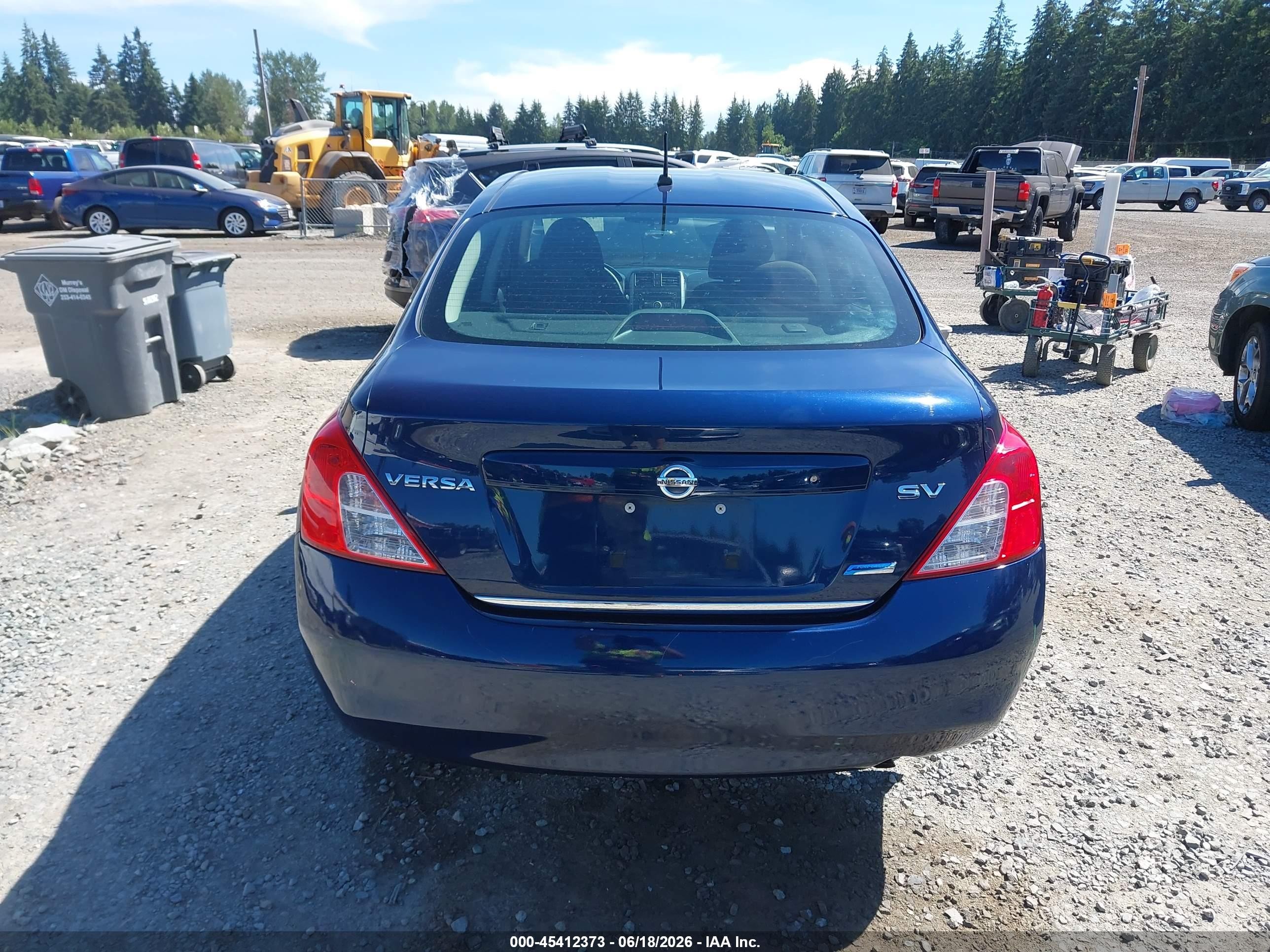 2012 Nissan Versa 1.6 Sv Blue vin: 3N1CN7AP5CL881467