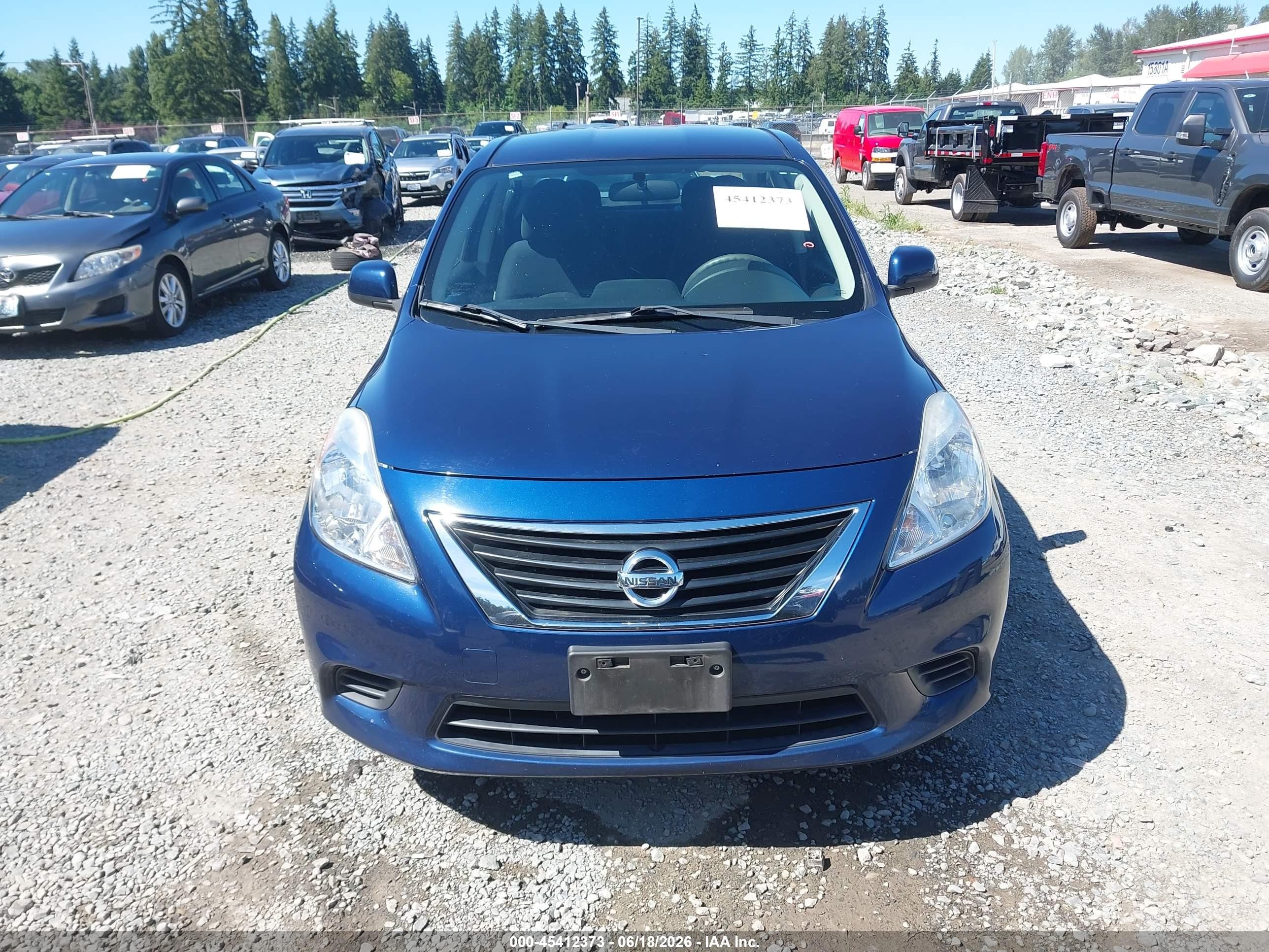 2012 Nissan Versa 1.6 Sv Blue vin: 3N1CN7AP5CL881467