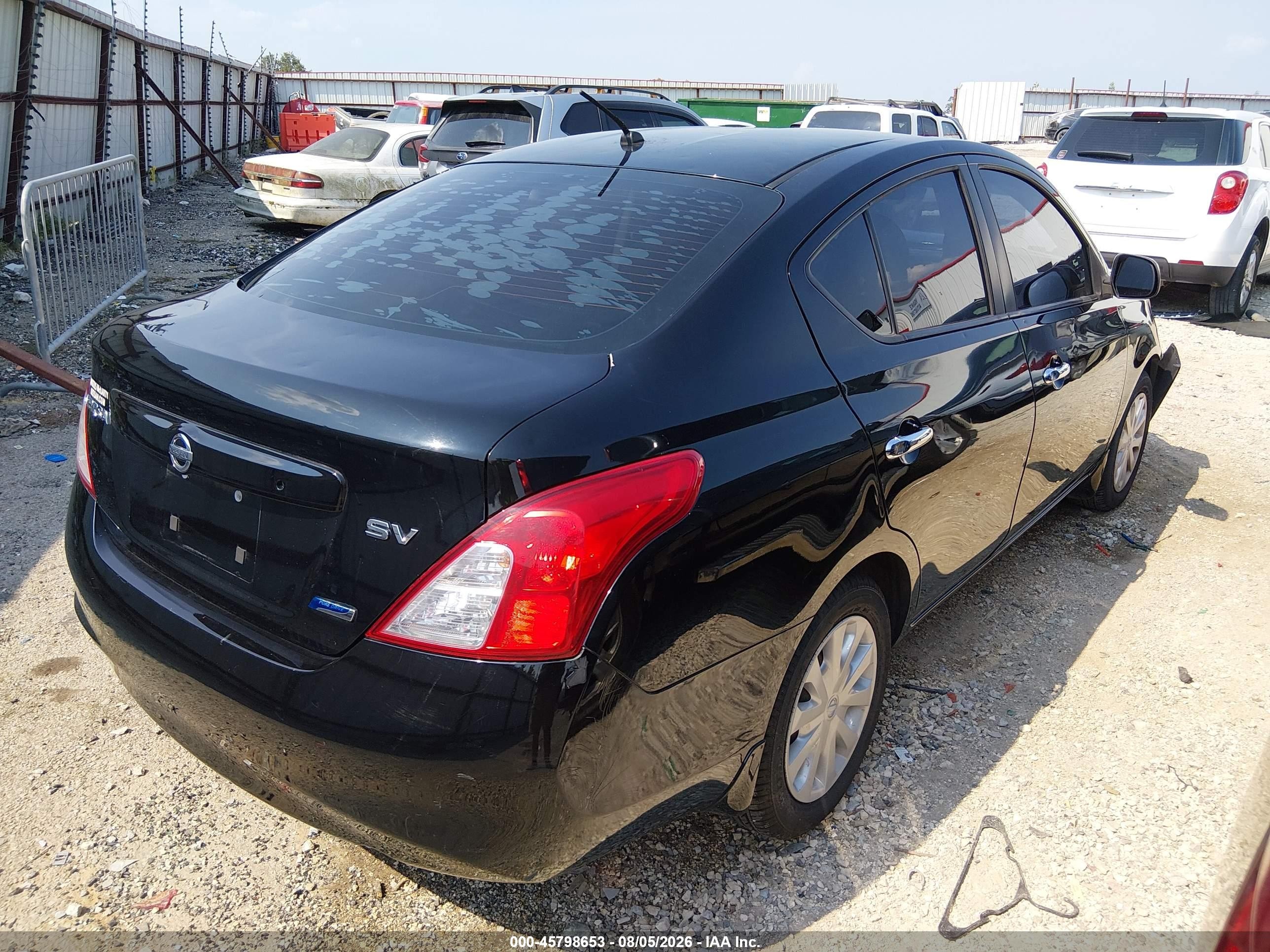 2012 Nissan Versa 1.6 Sv Black vin: 3N1CN7AP5CL882599
