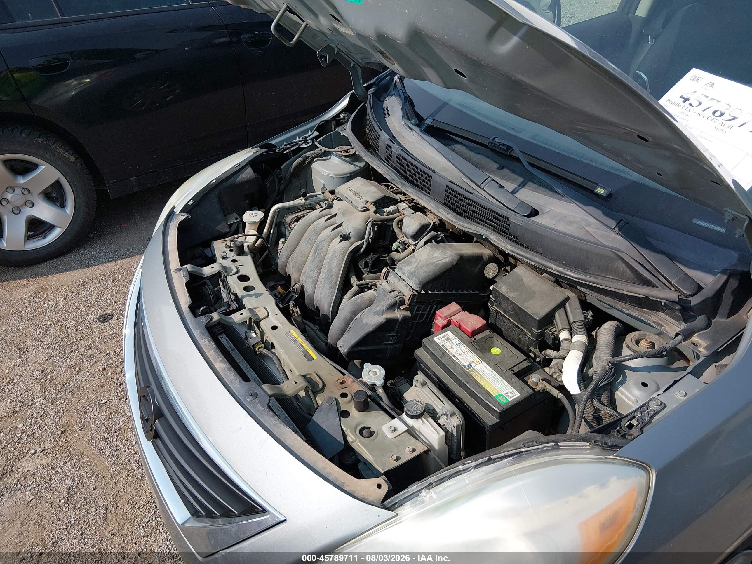 2012 Nissan Versa 1.6 Sv Silver vin: 3N1CN7AP5CL888144