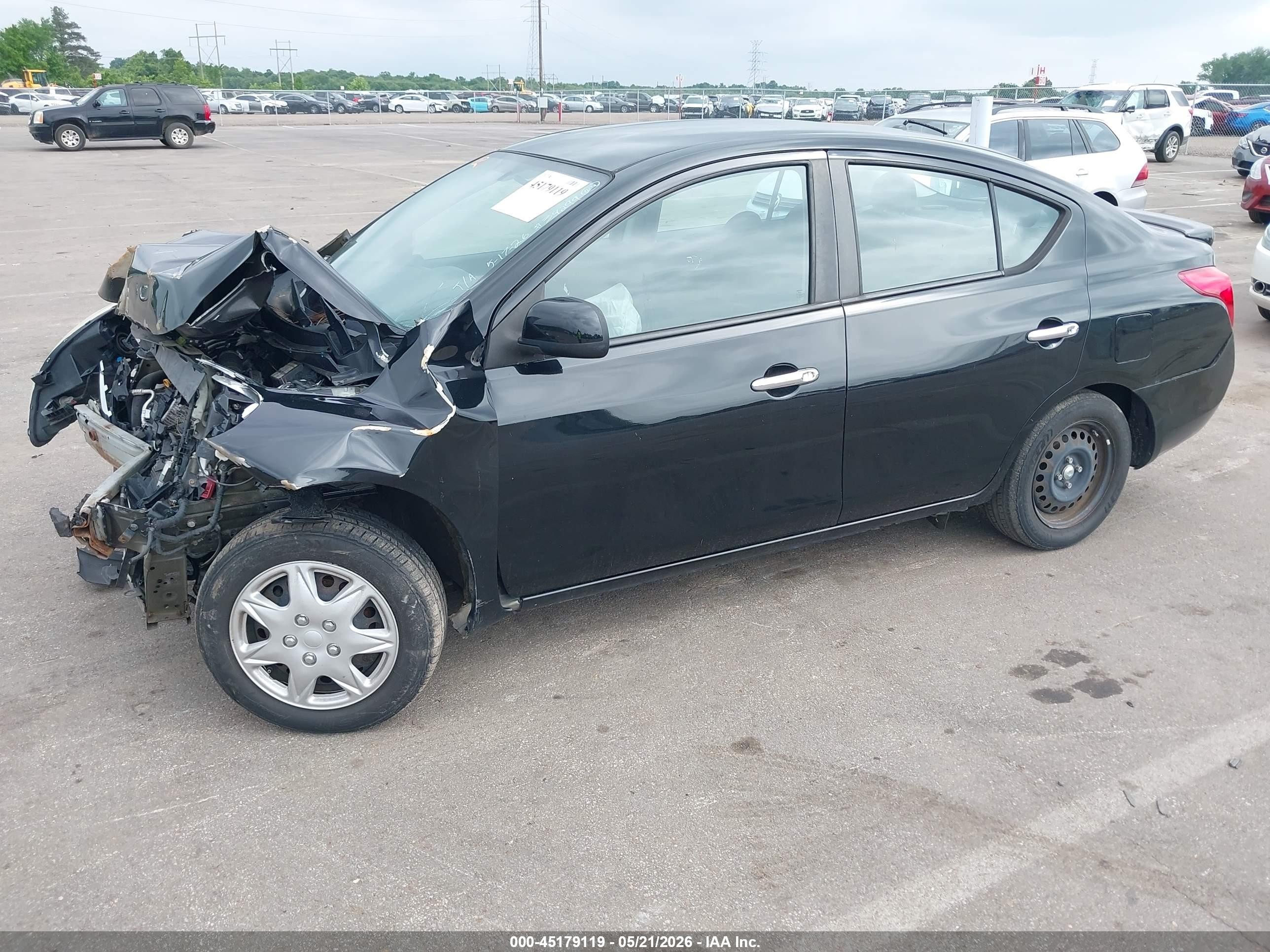 2013 Nissan Versa 1.6 Sv Black vin: 3N1CN7AP5DL881406