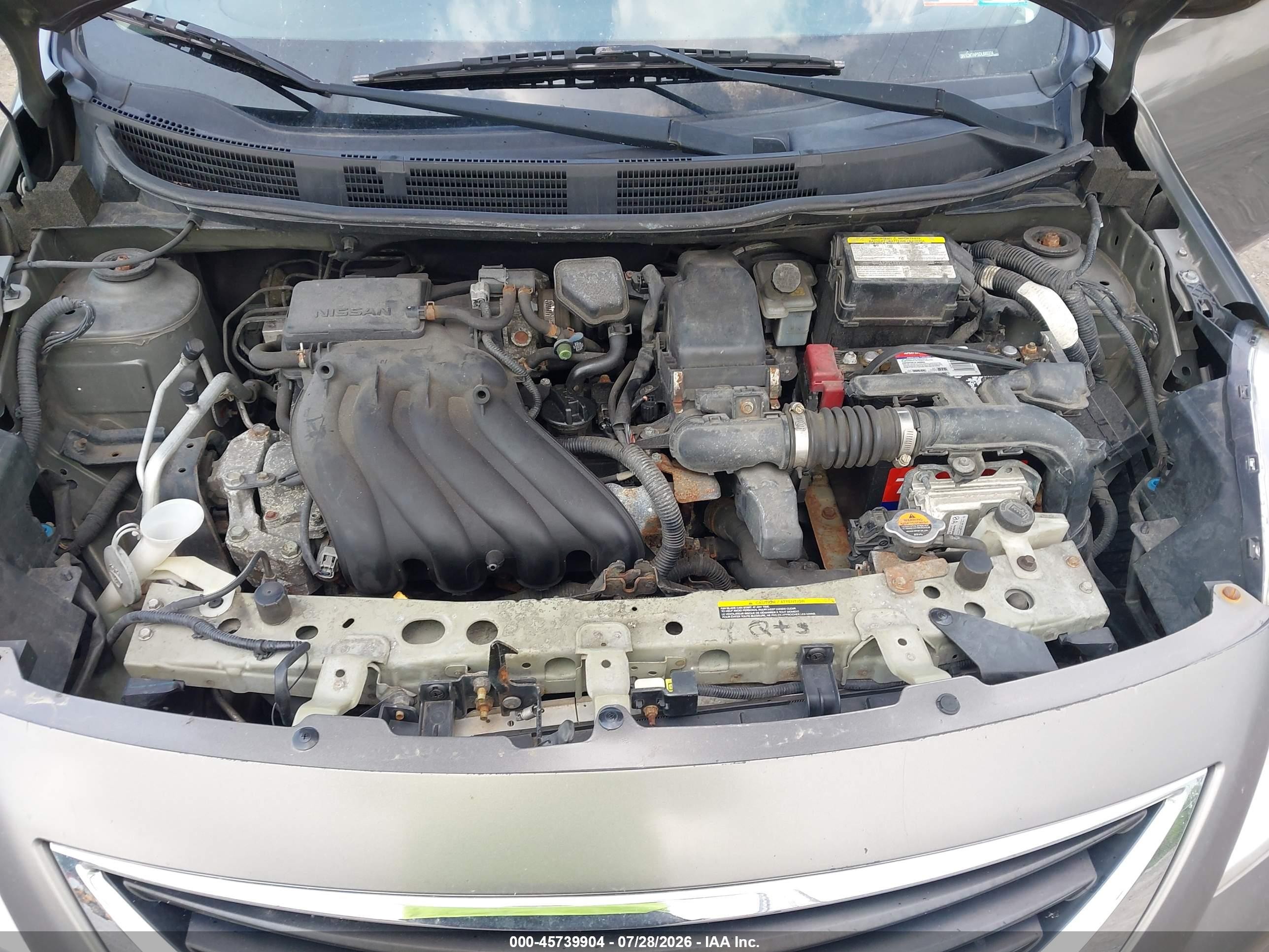 2013 Nissan Versa 1.6 Sv Gray vin: 3N1CN7AP5DL885374