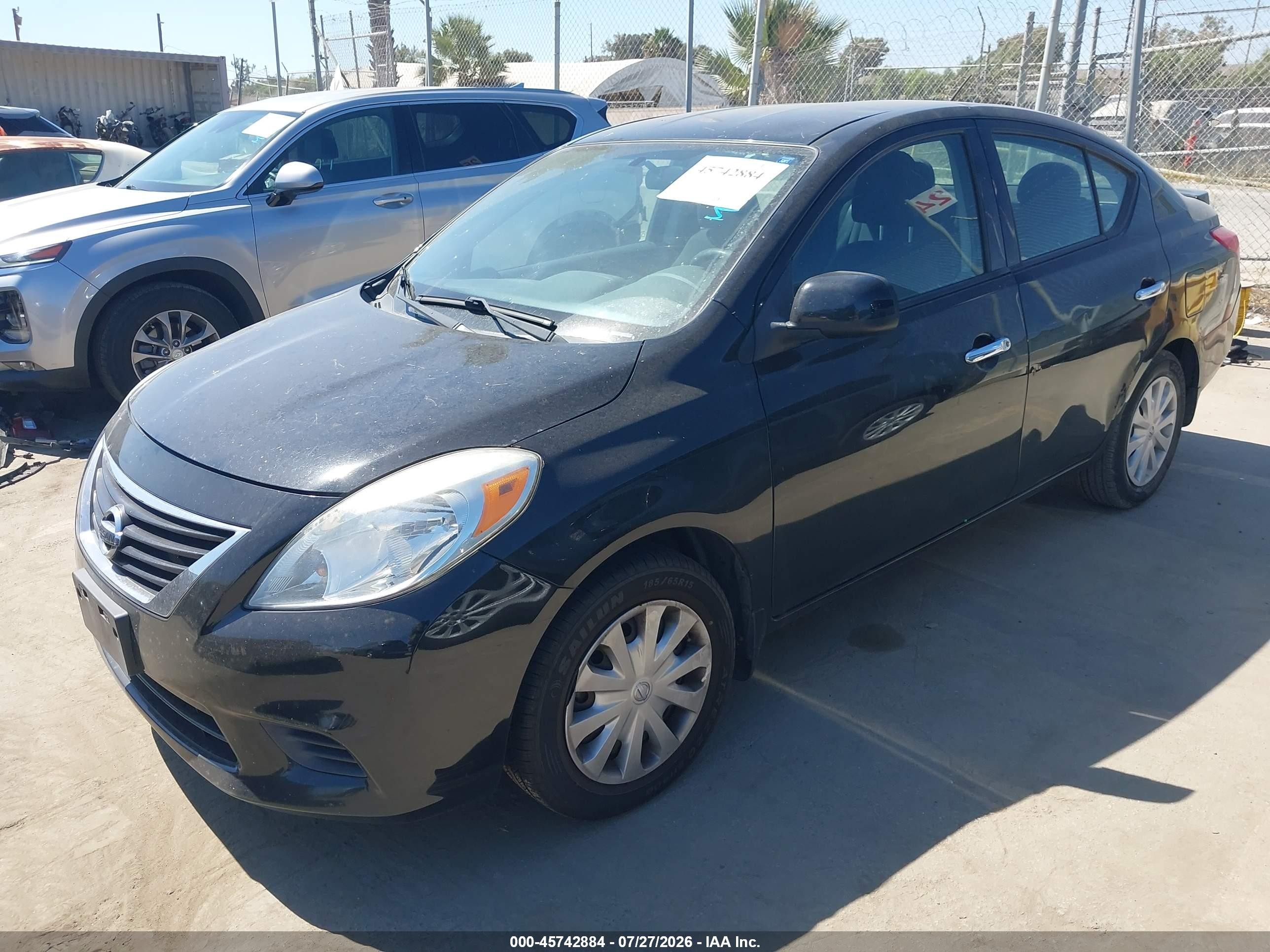 2014 Nissan Versa 1.6 Sv Black vin: 3N1CN7AP5EK447834