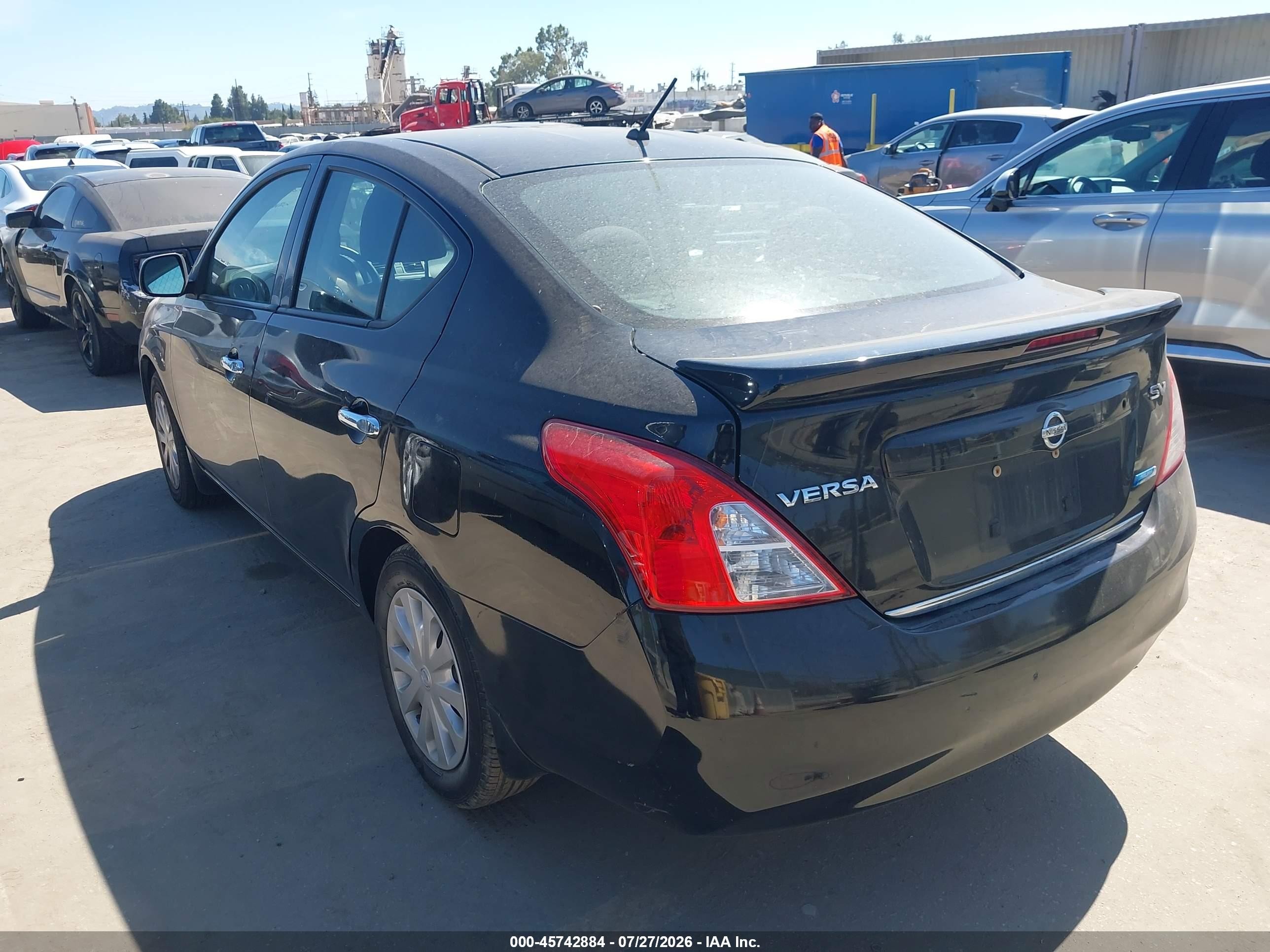 2014 Nissan Versa 1.6 Sv Black vin: 3N1CN7AP5EK447834
