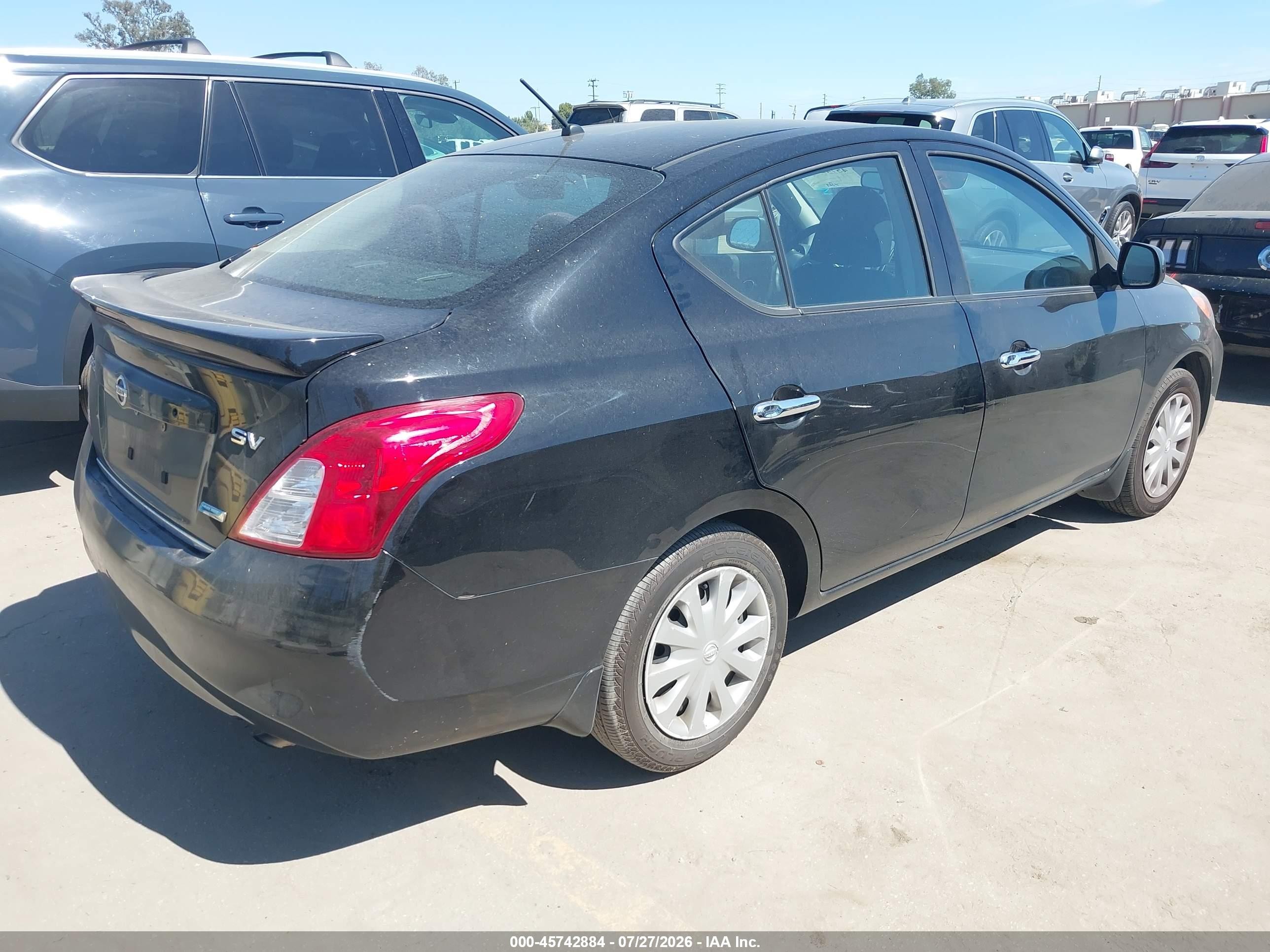 2014 Nissan Versa 1.6 Sv Black vin: 3N1CN7AP5EK447834