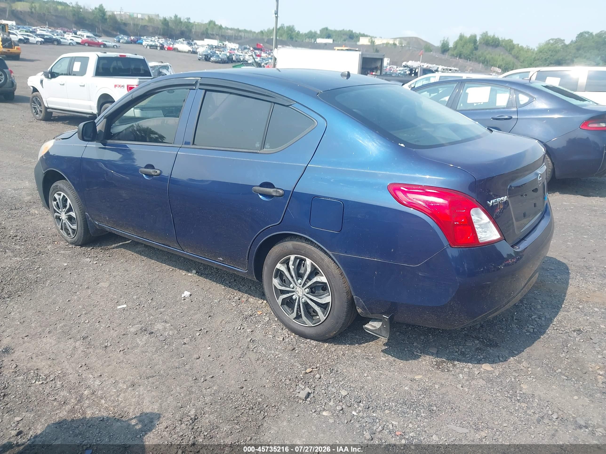 2014 Nissan Versa S Blue vin: 3N1CN7AP5EL808280