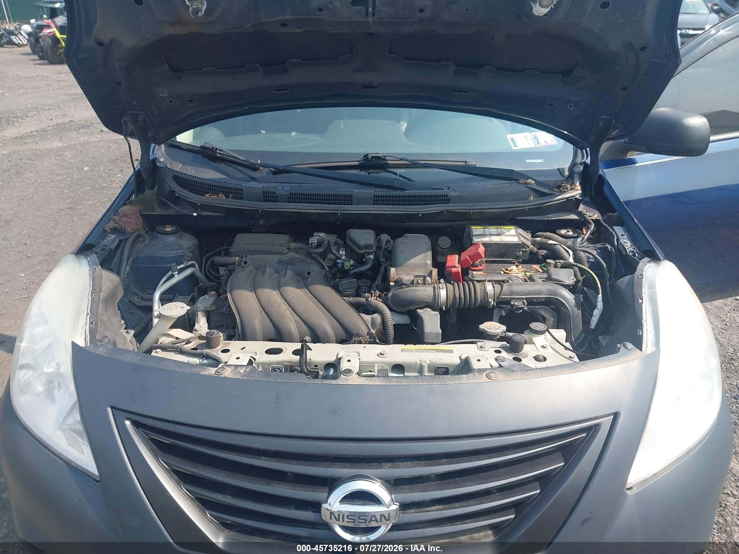 2014 Nissan Versa S Blue vin: 3N1CN7AP5EL808280