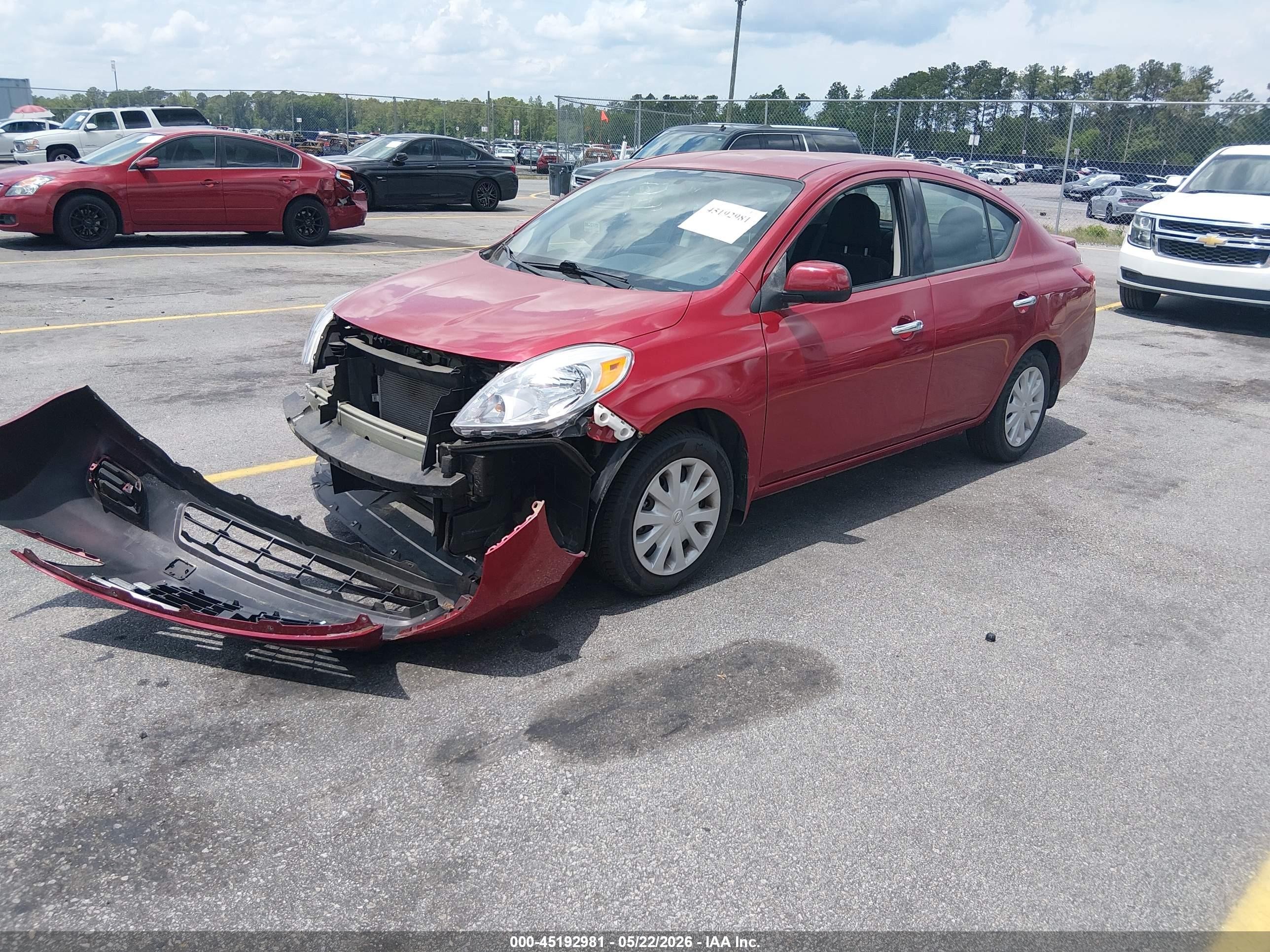 2014 Nissan Versa 1.6 Sv Red vin: 3N1CN7AP5EL816654