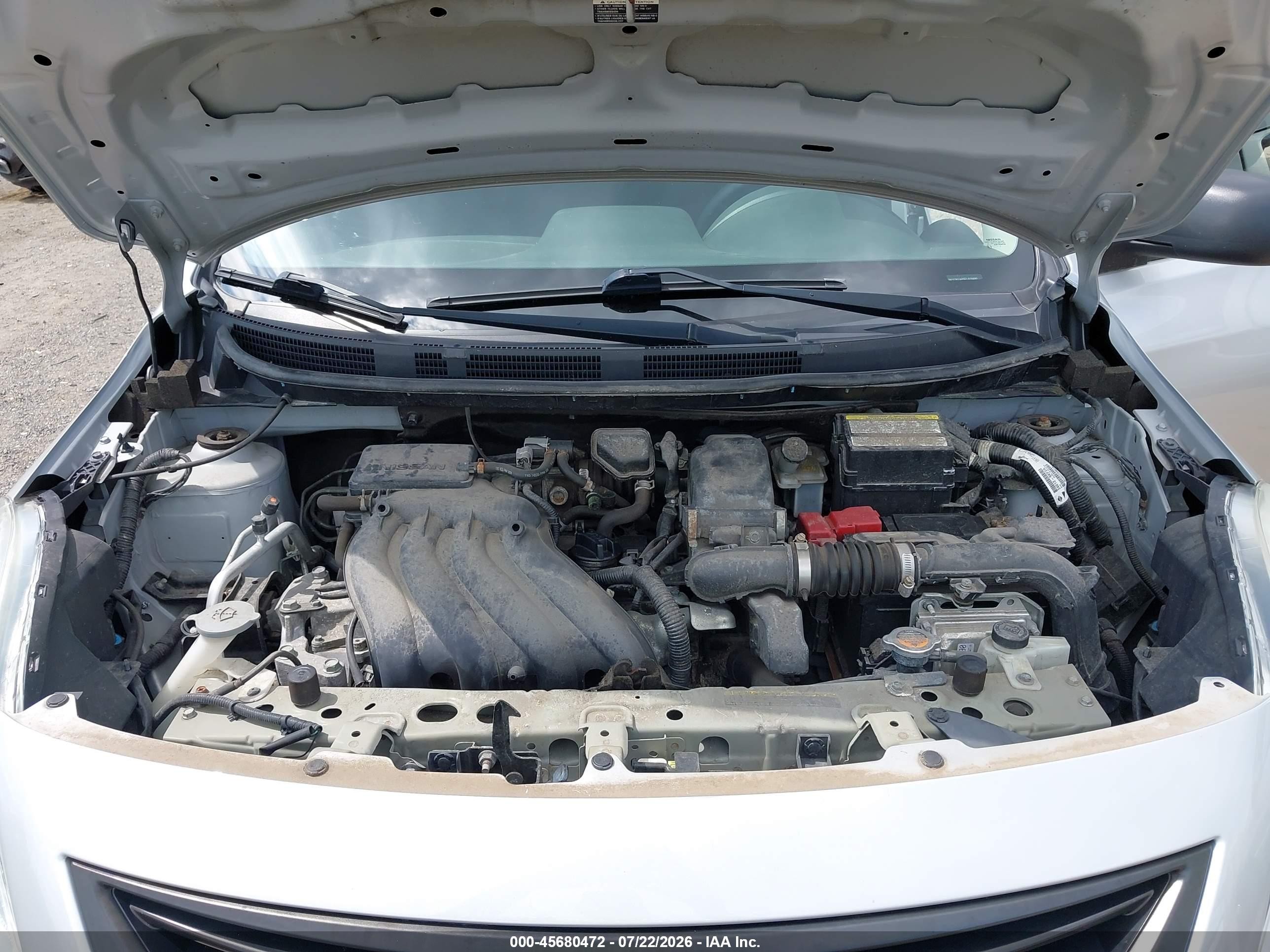 2014 Nissan Versa 1.6 S+ Silver vin: 3N1CN7AP5EL819490