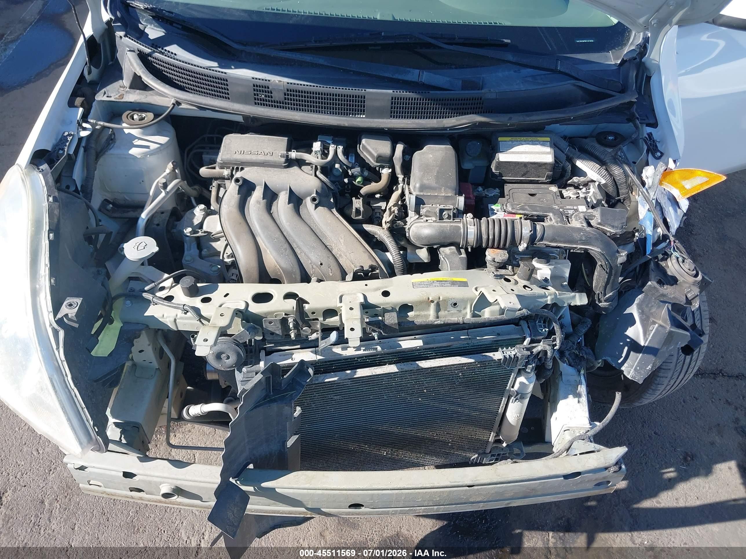 2014 Nissan Versa 1.6 Sv Белый vin: 3N1CN7AP5EL873050