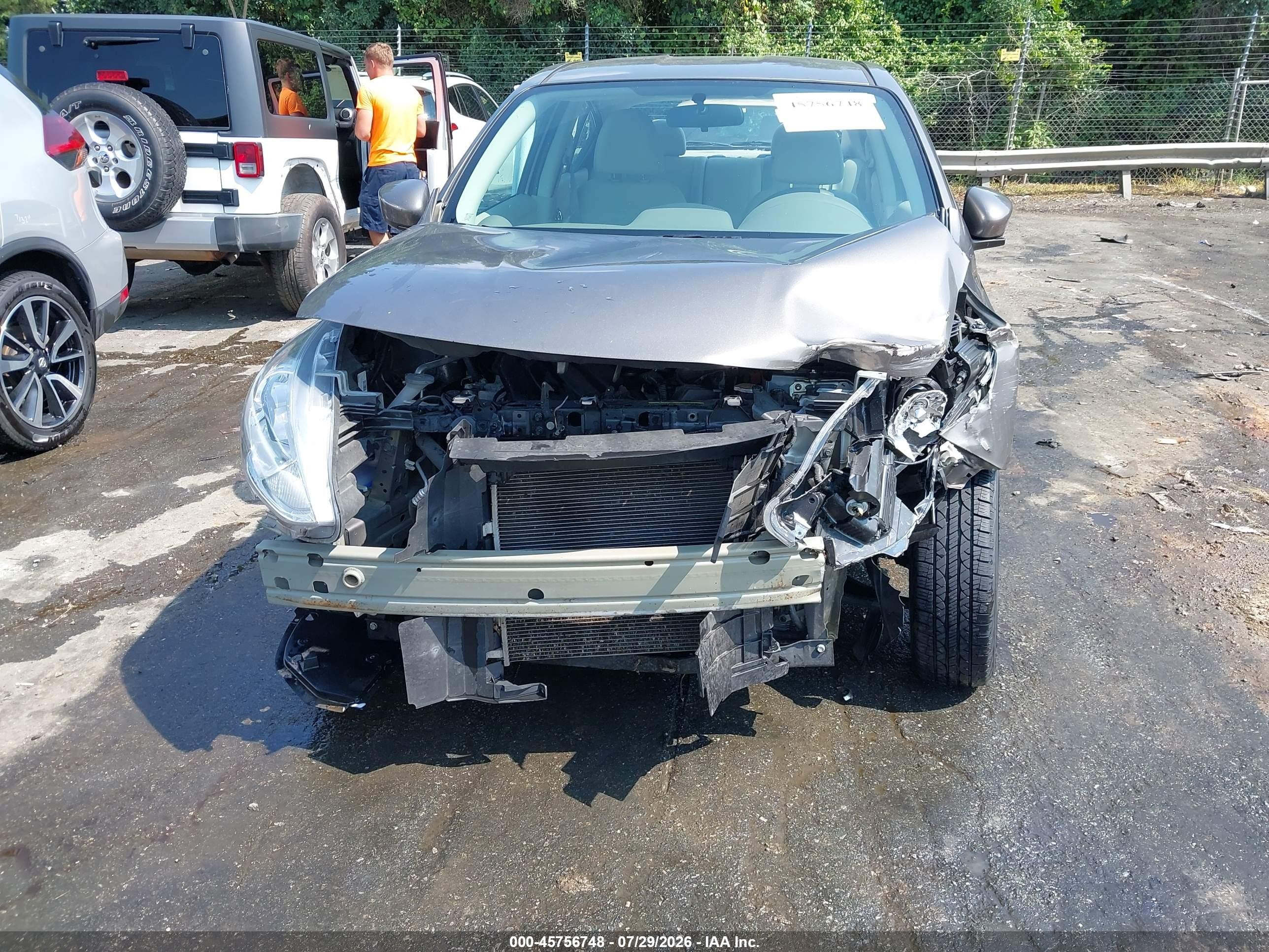 2015 Nissan Versa 1.6 Sv Gray vin: 3N1CN7AP5FL868075