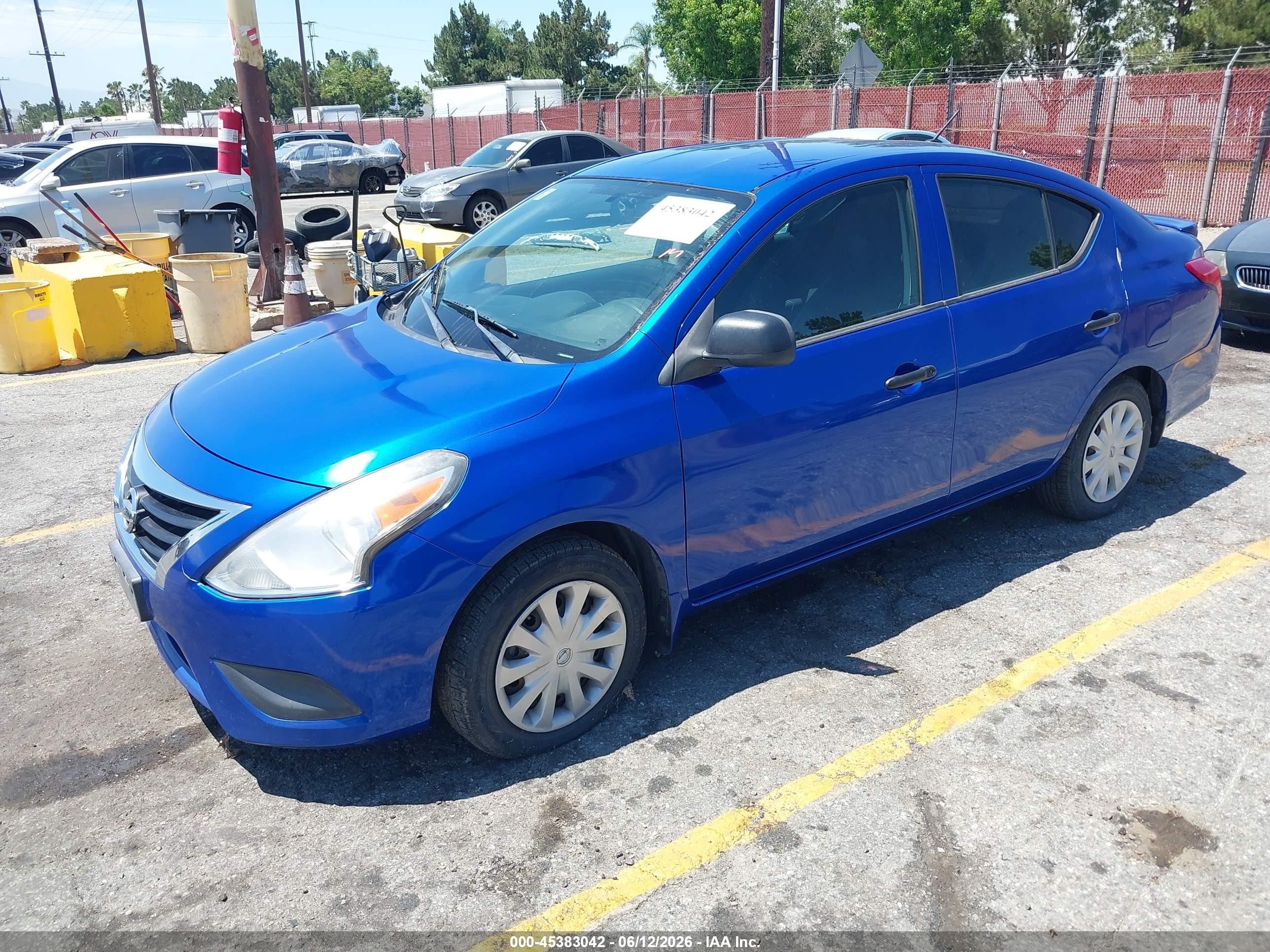 2015 Nissan Versa 1.6 S+ Blue vin: 3N1CN7AP5FL877147