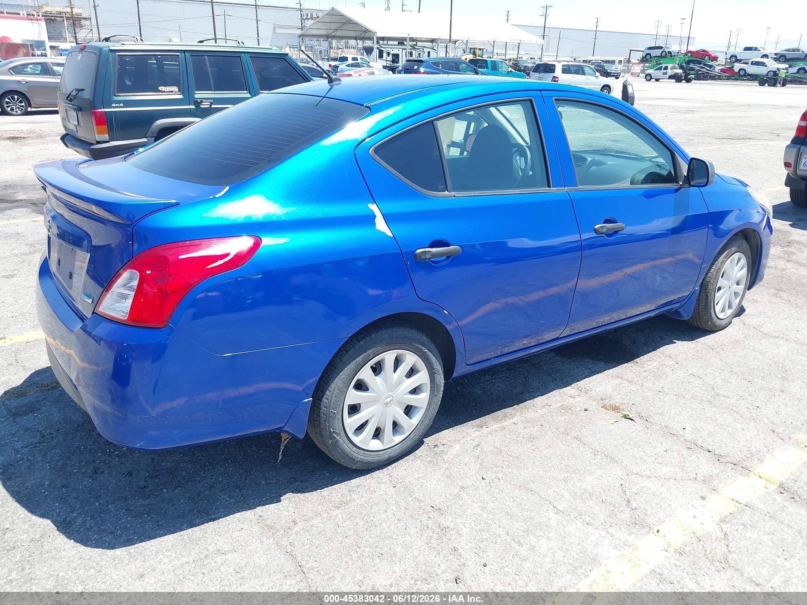 2015 Nissan Versa 1.6 S+ Blue vin: 3N1CN7AP5FL877147