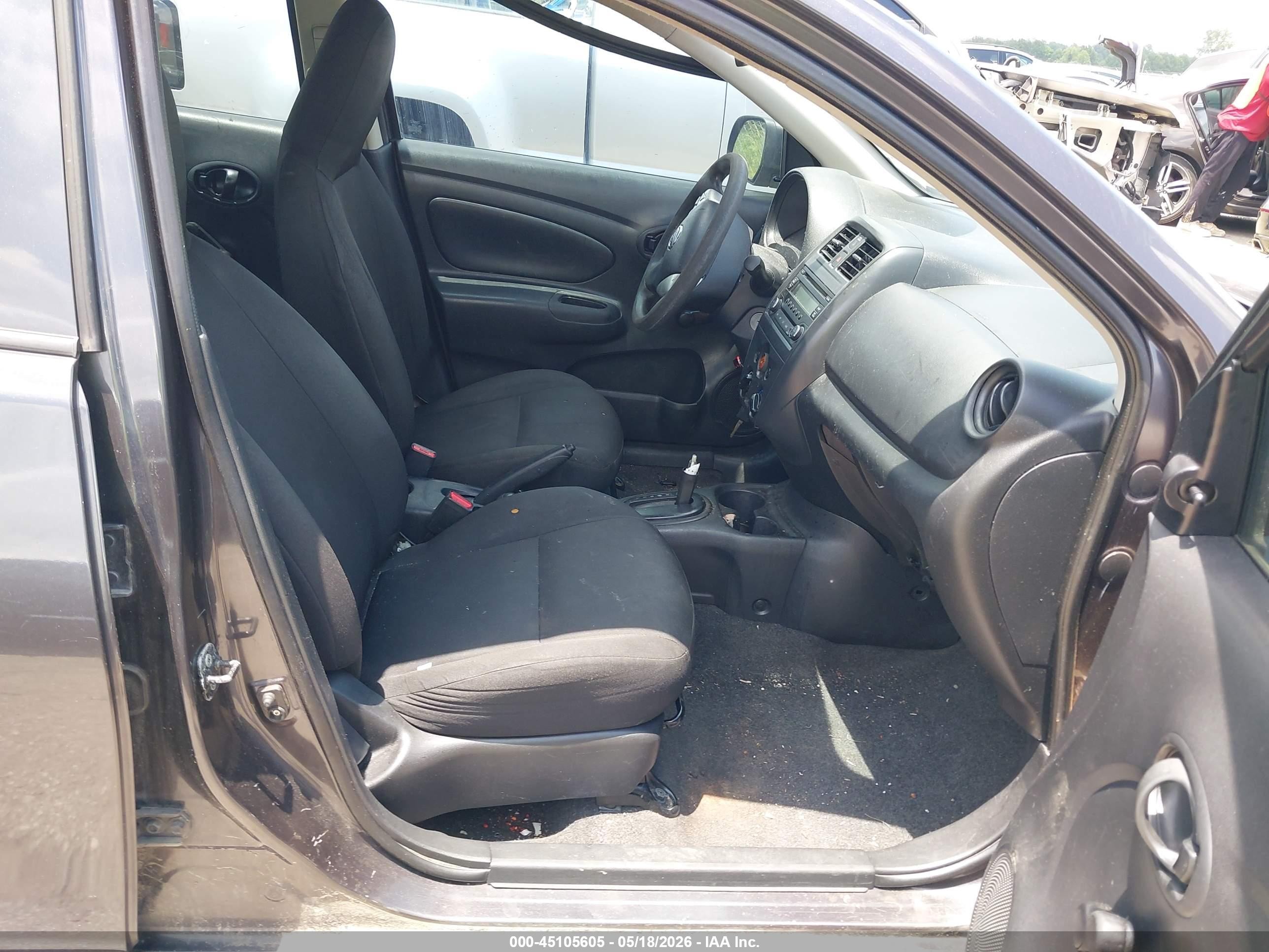 2015 Nissan Versa 1.6 S Gray vin: 3N1CN7AP5FL891839