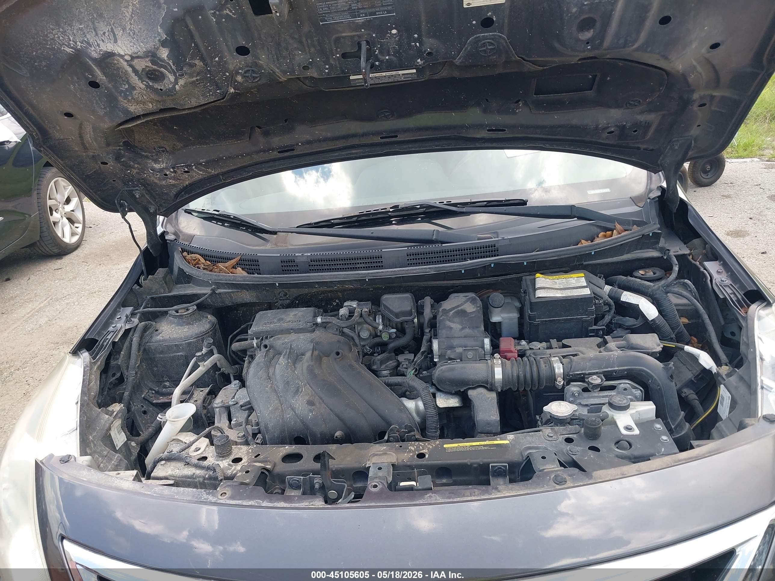 2015 Nissan Versa 1.6 S Gray vin: 3N1CN7AP5FL891839