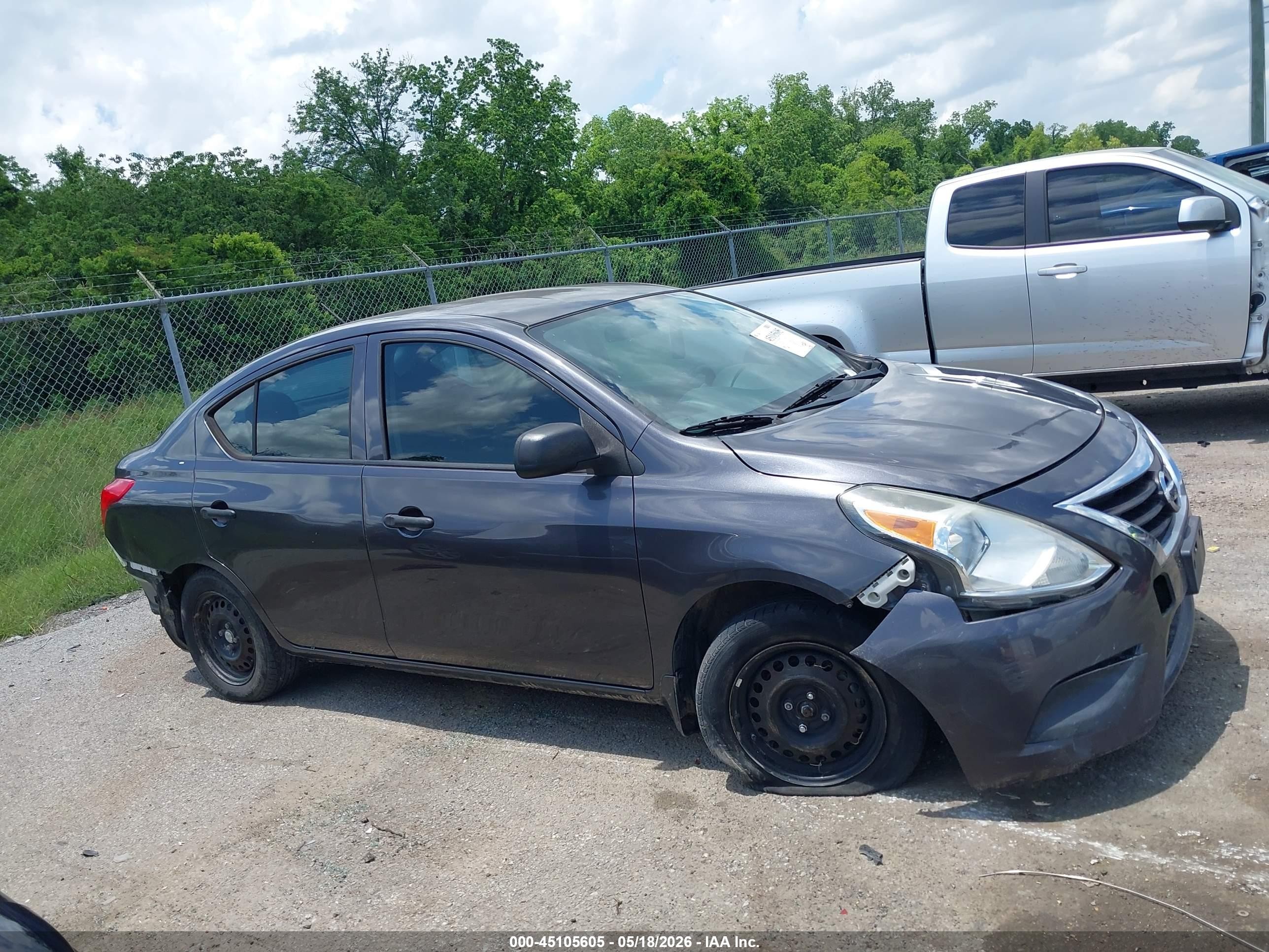 2015 Nissan Versa 1.6 S Gray vin: 3N1CN7AP5FL891839