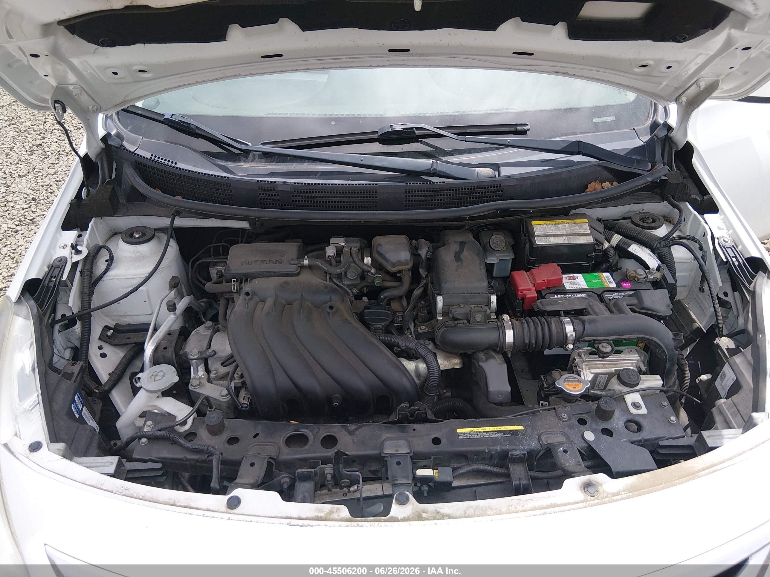 2015 Nissan Versa 1.6 S/1.6 S+/1.6 Sl/1.6 Sv White vin: 3N1CN7AP5FL906839