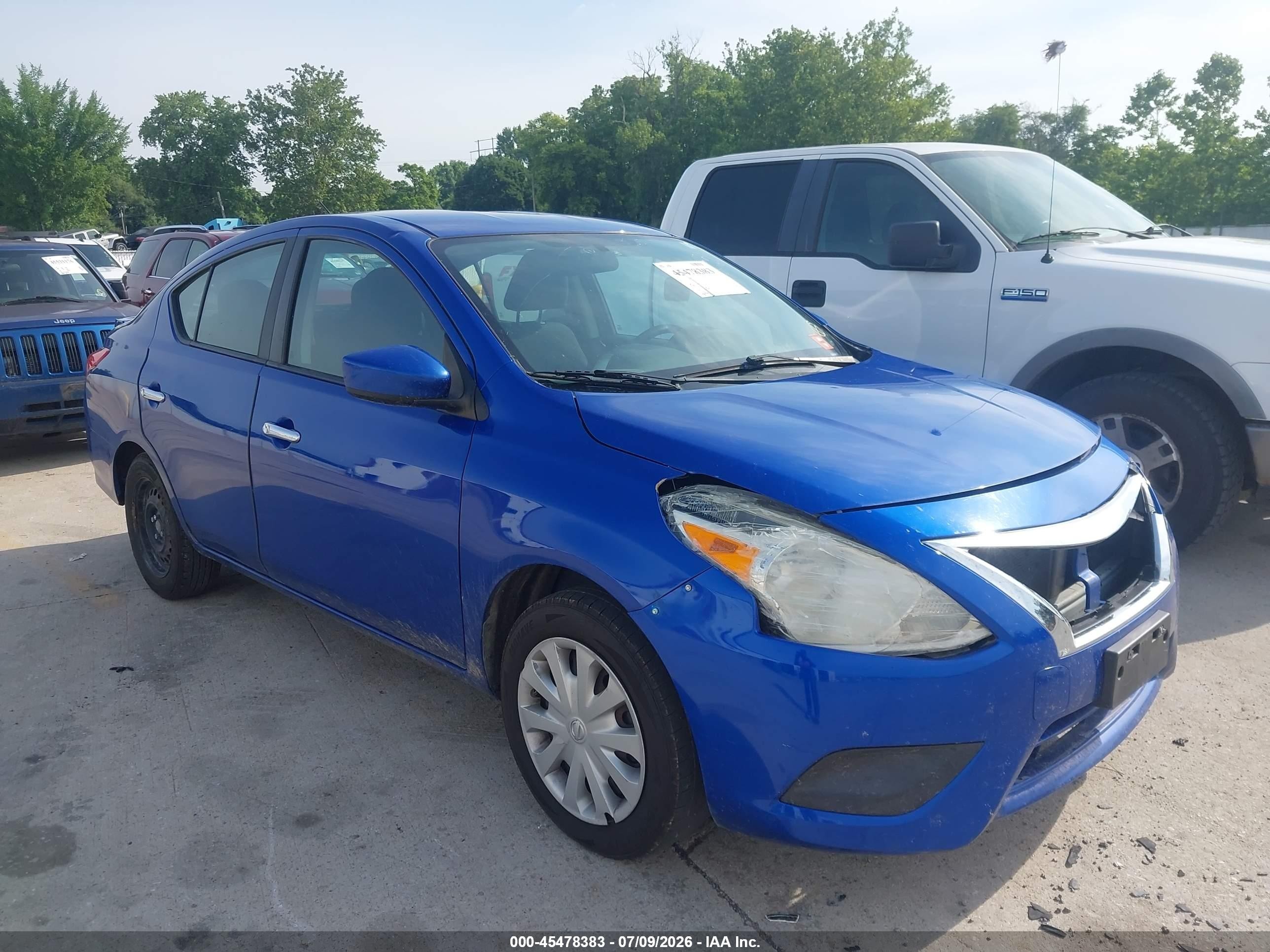 2015 Nissan Versa 1.6 Sv Blue vin: 3N1CN7AP5FL911989