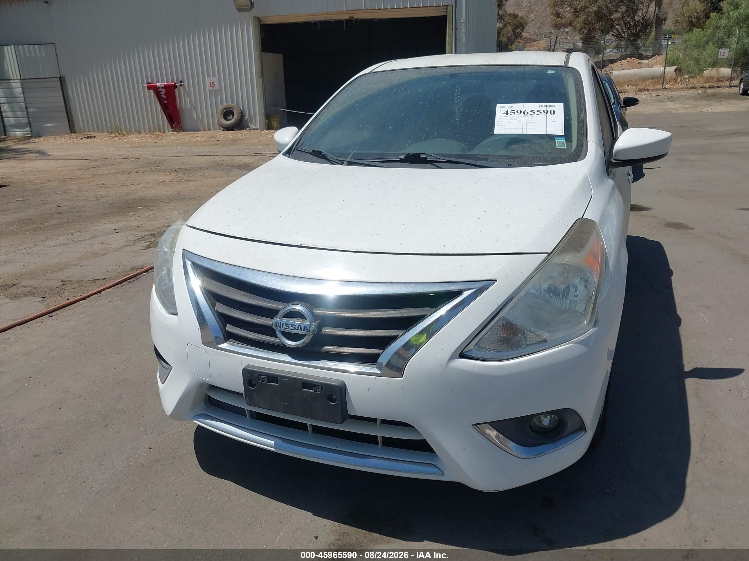 2015 Nissan Versa 1.6 Sv White vin: 3N1CN7AP5FL923849