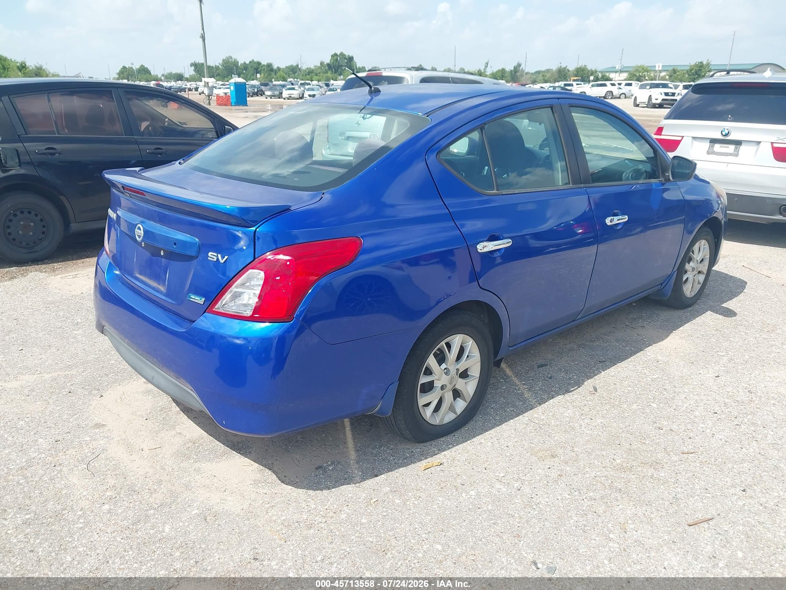 2015 Nissan Versa 1.6 Sv Blue vin: 3N1CN7AP5FL936410