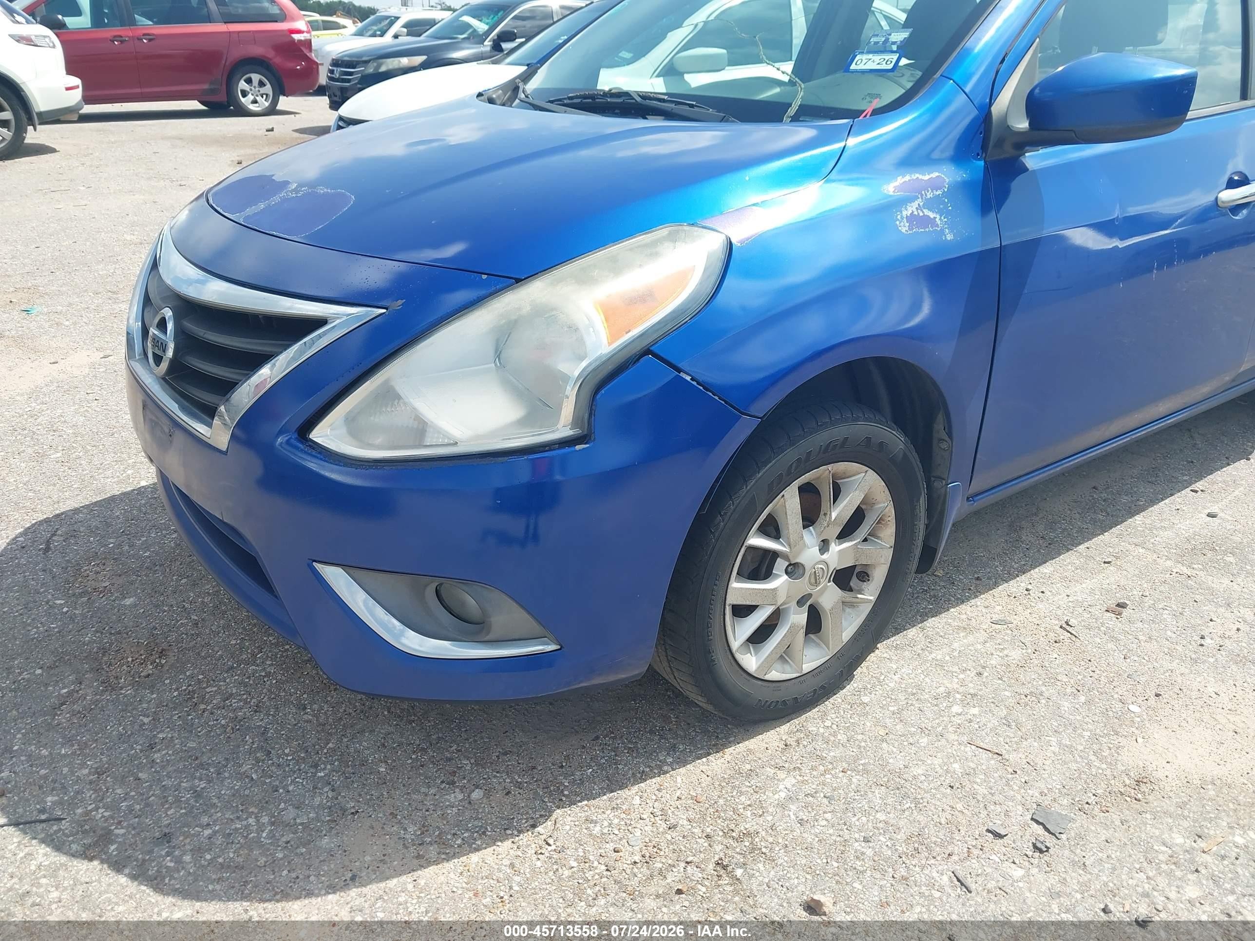 2015 Nissan Versa 1.6 Sv Blue vin: 3N1CN7AP5FL936410