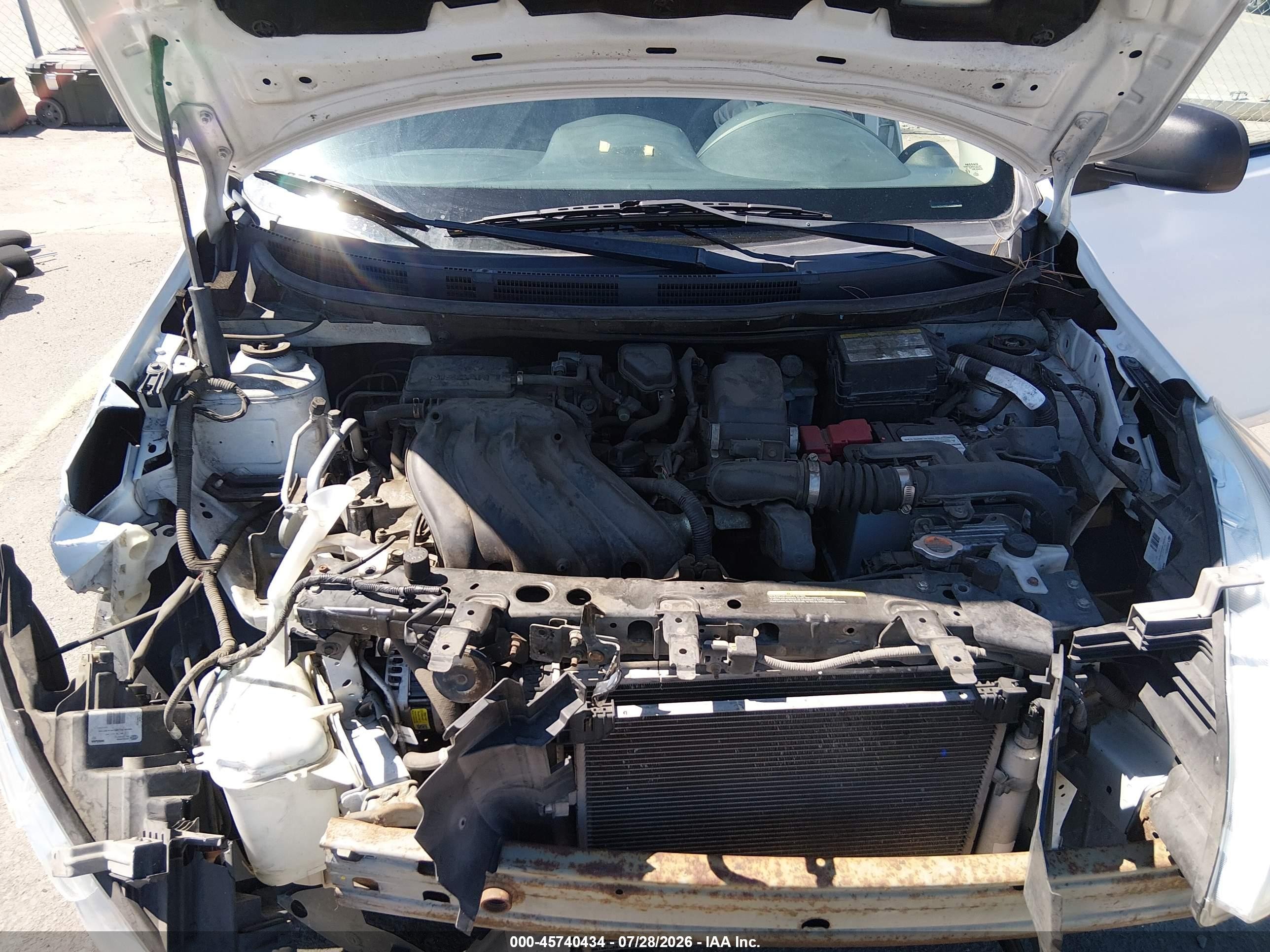 2015 Nissan Versa 1.6 S+ Белый vin: 3N1CN7AP5FL941882