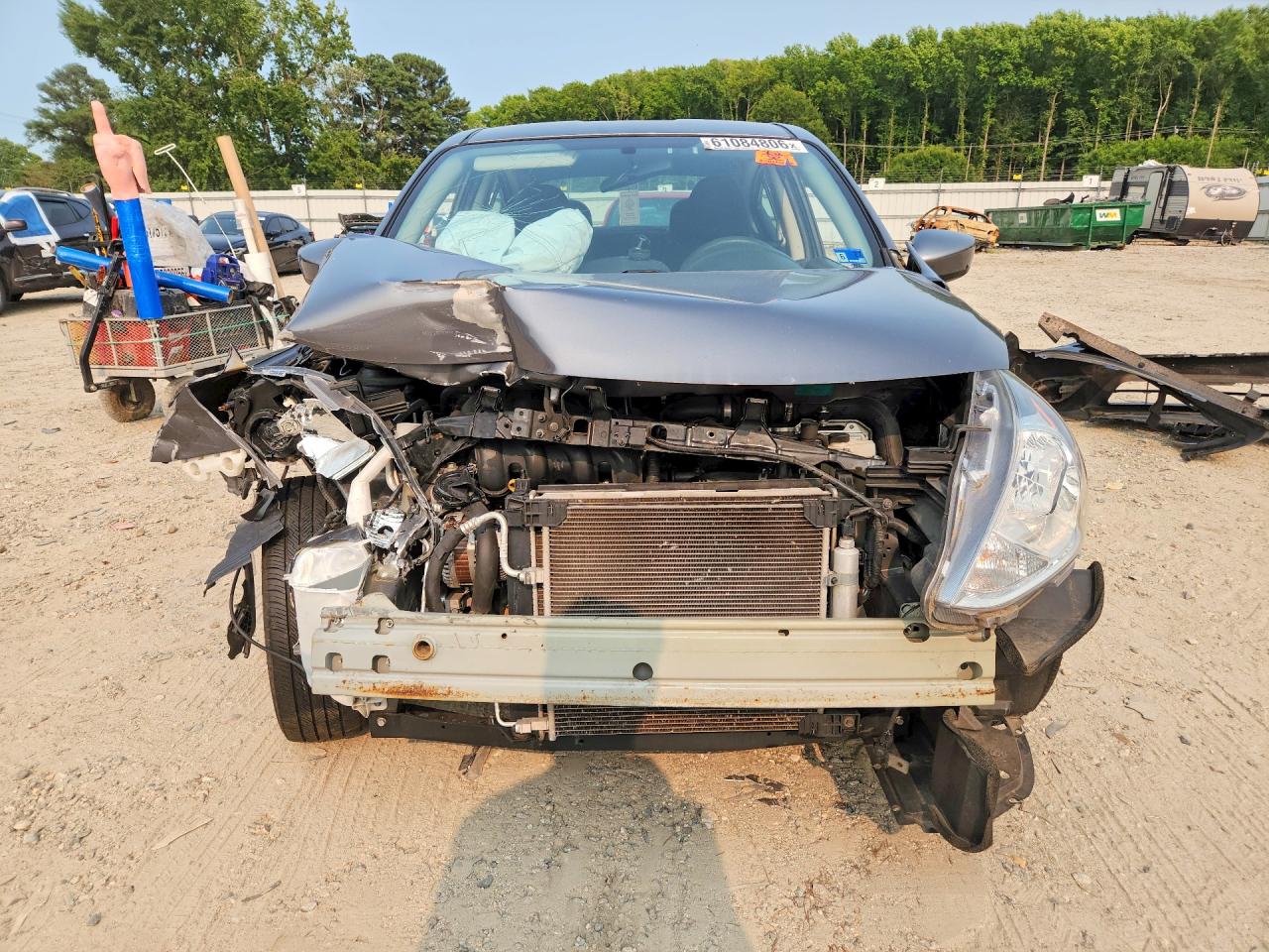 2019 Nissan Versa Sv Серый vin: 3N1CN7AP5KL838455
