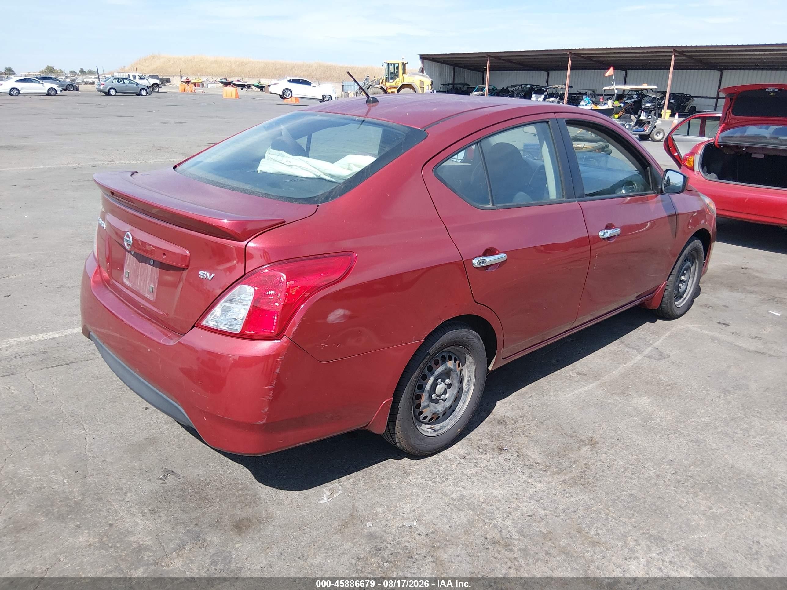 2019 Nissan Versa 1.6 Sv Красный vin: 3N1CN7AP5KL838634
