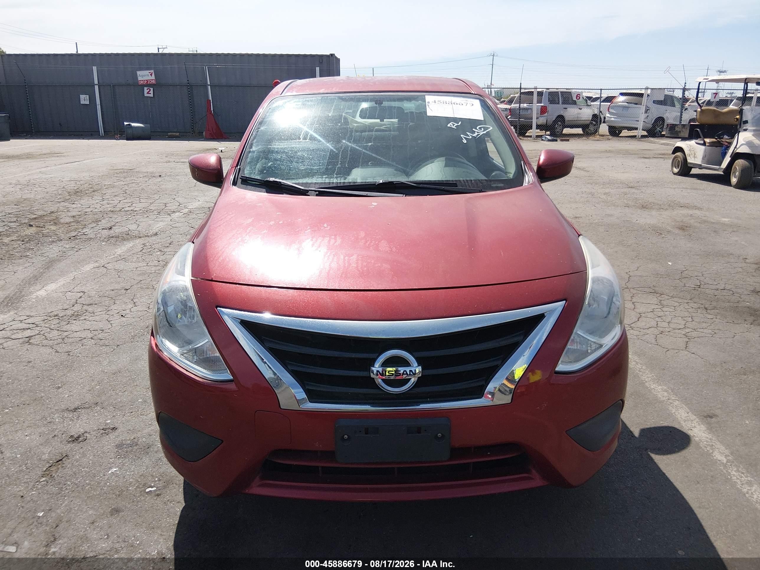 2019 Nissan Versa 1.6 Sv Красный vin: 3N1CN7AP5KL838634