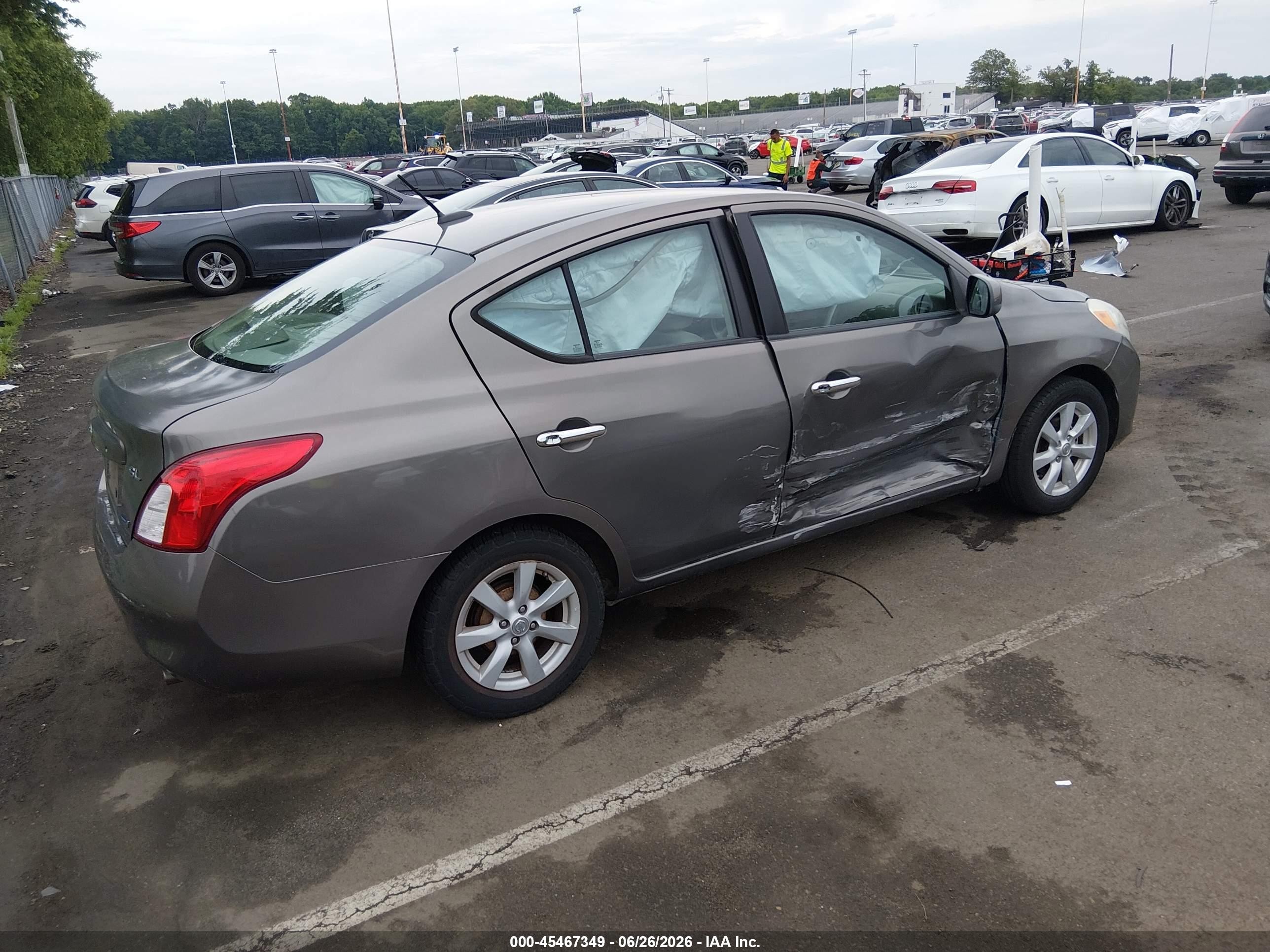 2012 Nissan Versa 1.6 Sl Gray vin: 3N1CN7AP6CL819530