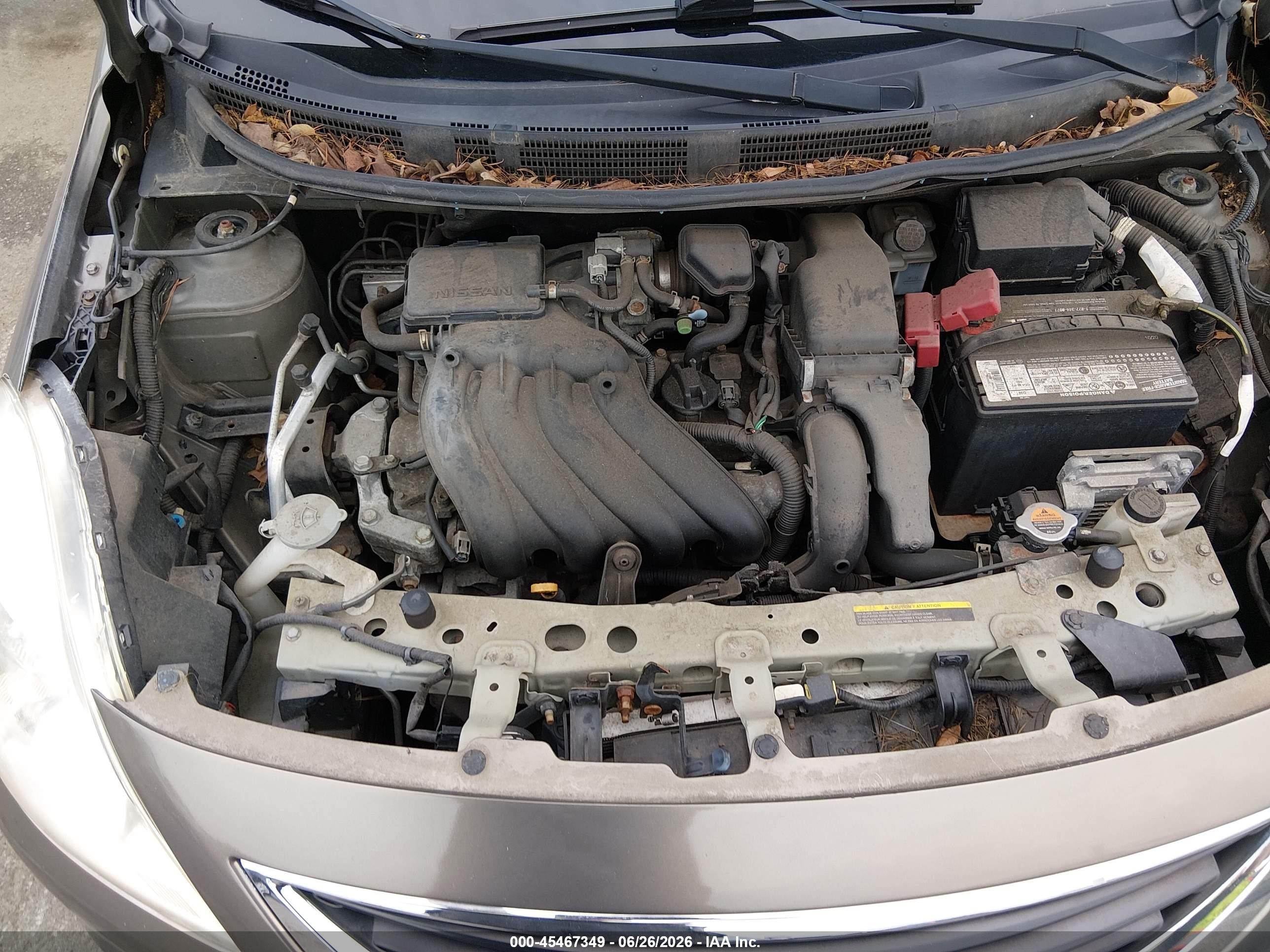 2012 Nissan Versa 1.6 Sl Gray vin: 3N1CN7AP6CL819530