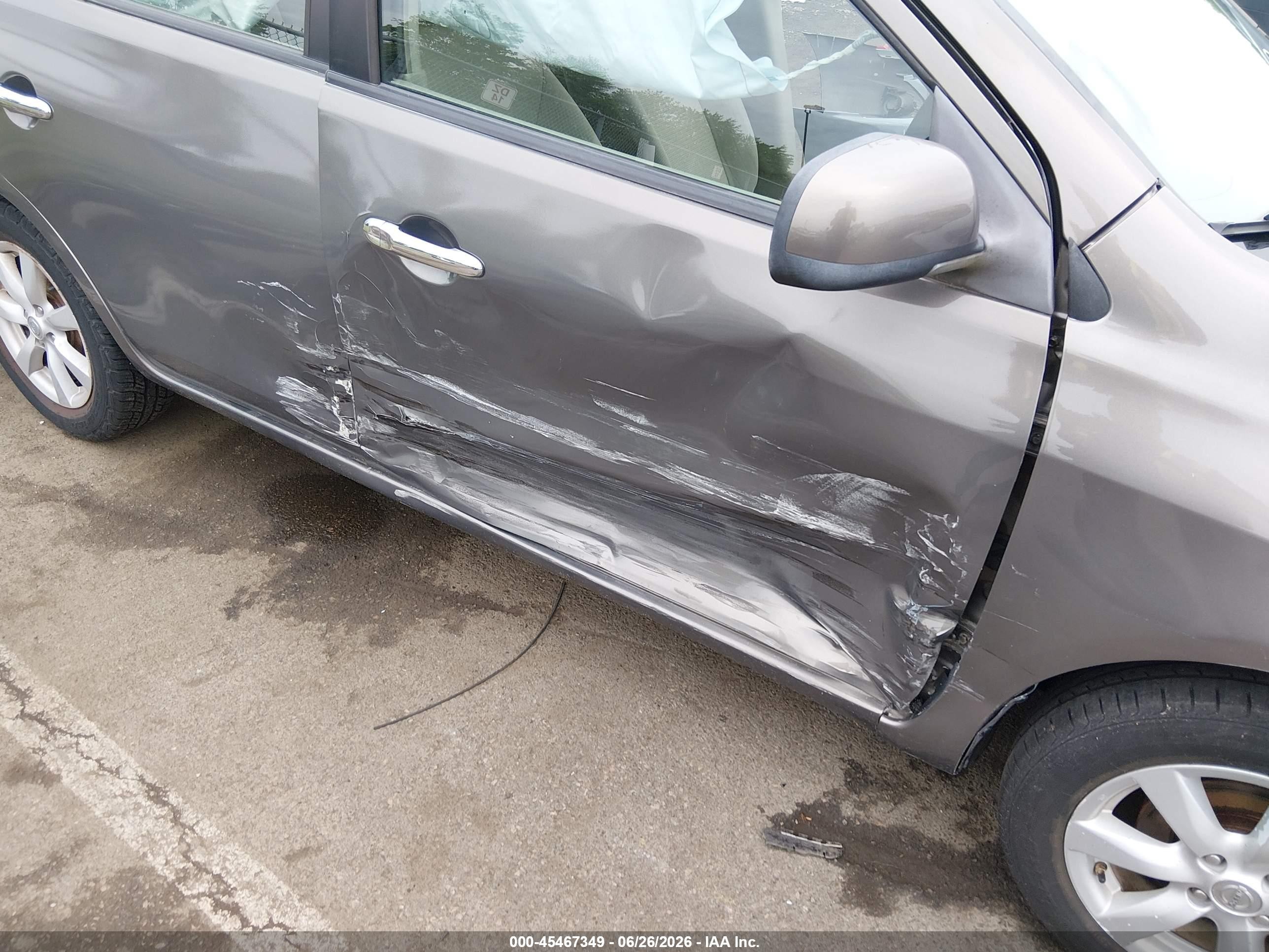 2012 Nissan Versa 1.6 Sl Gray vin: 3N1CN7AP6CL819530