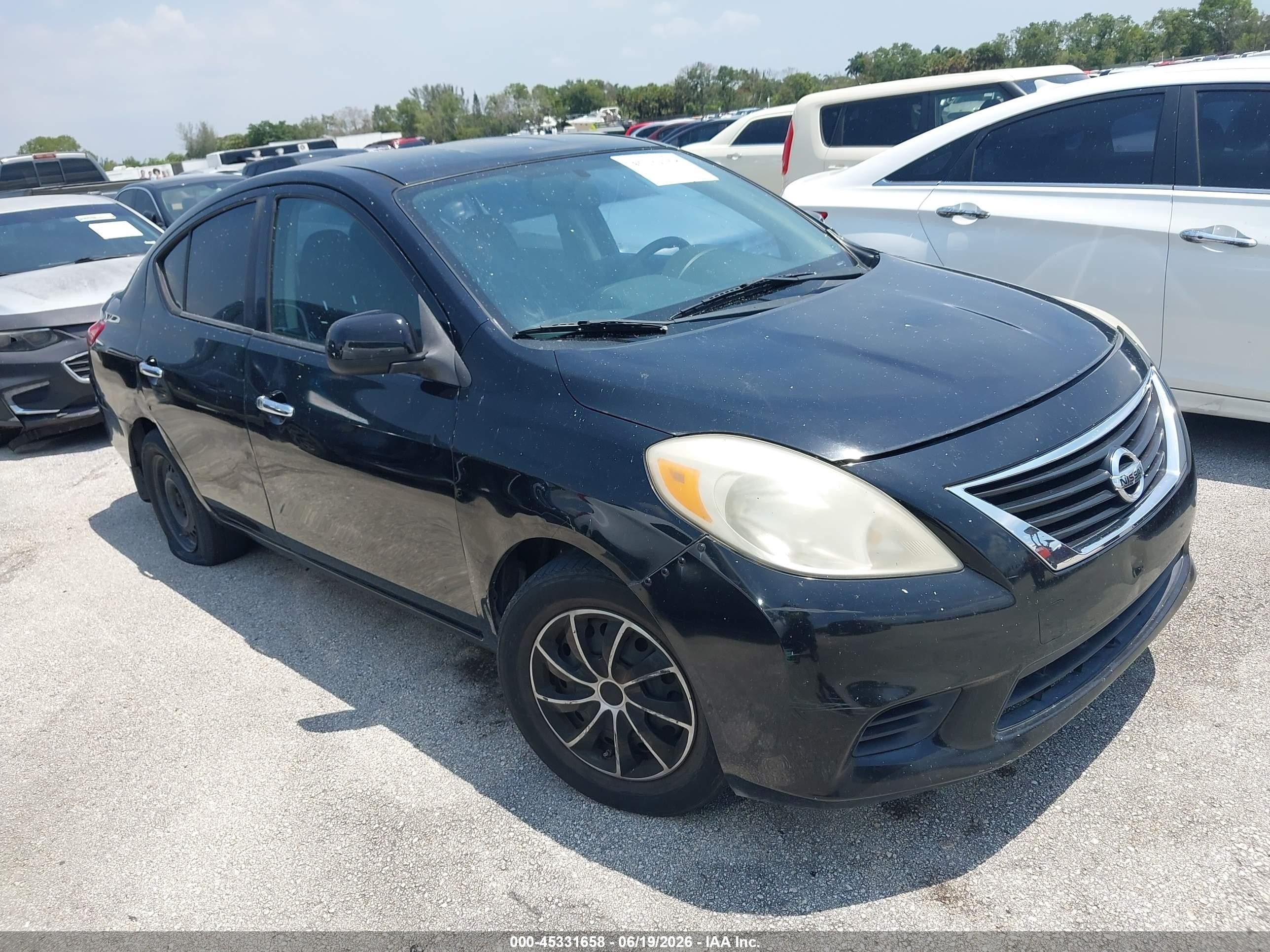 2012 Nissan Versa 1.6 Sv Black vin: 3N1CN7AP6CL836814
