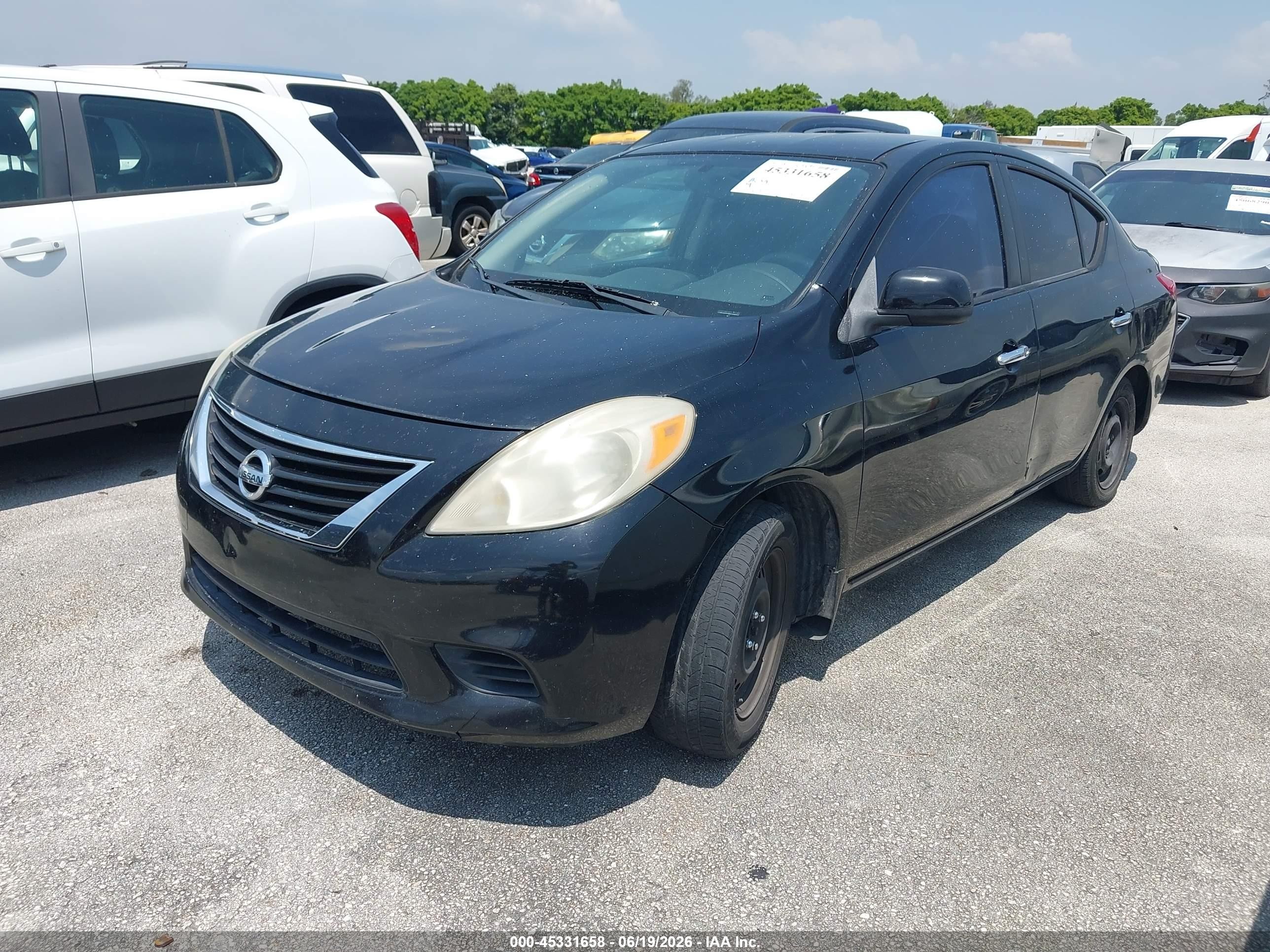 2012 Nissan Versa 1.6 Sv Black vin: 3N1CN7AP6CL836814