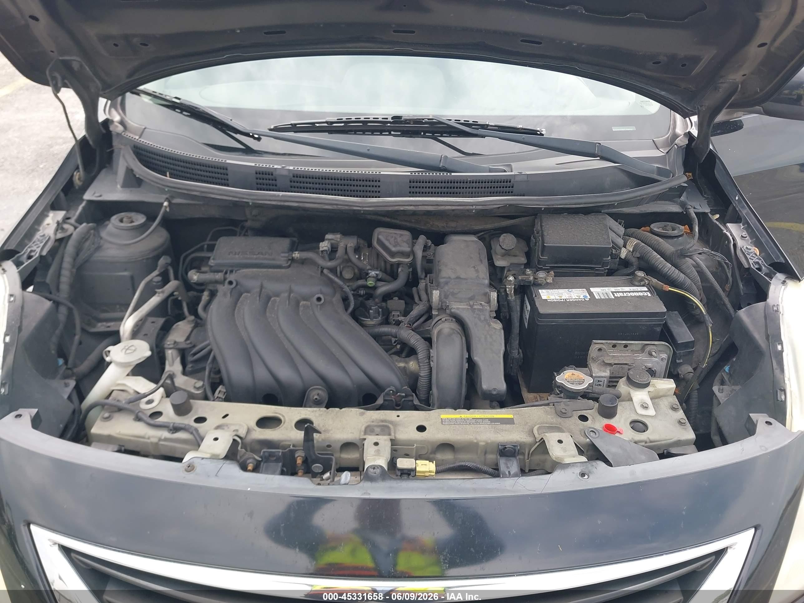 2012 Nissan Versa 1.6 Sv Black vin: 3N1CN7AP6CL836814