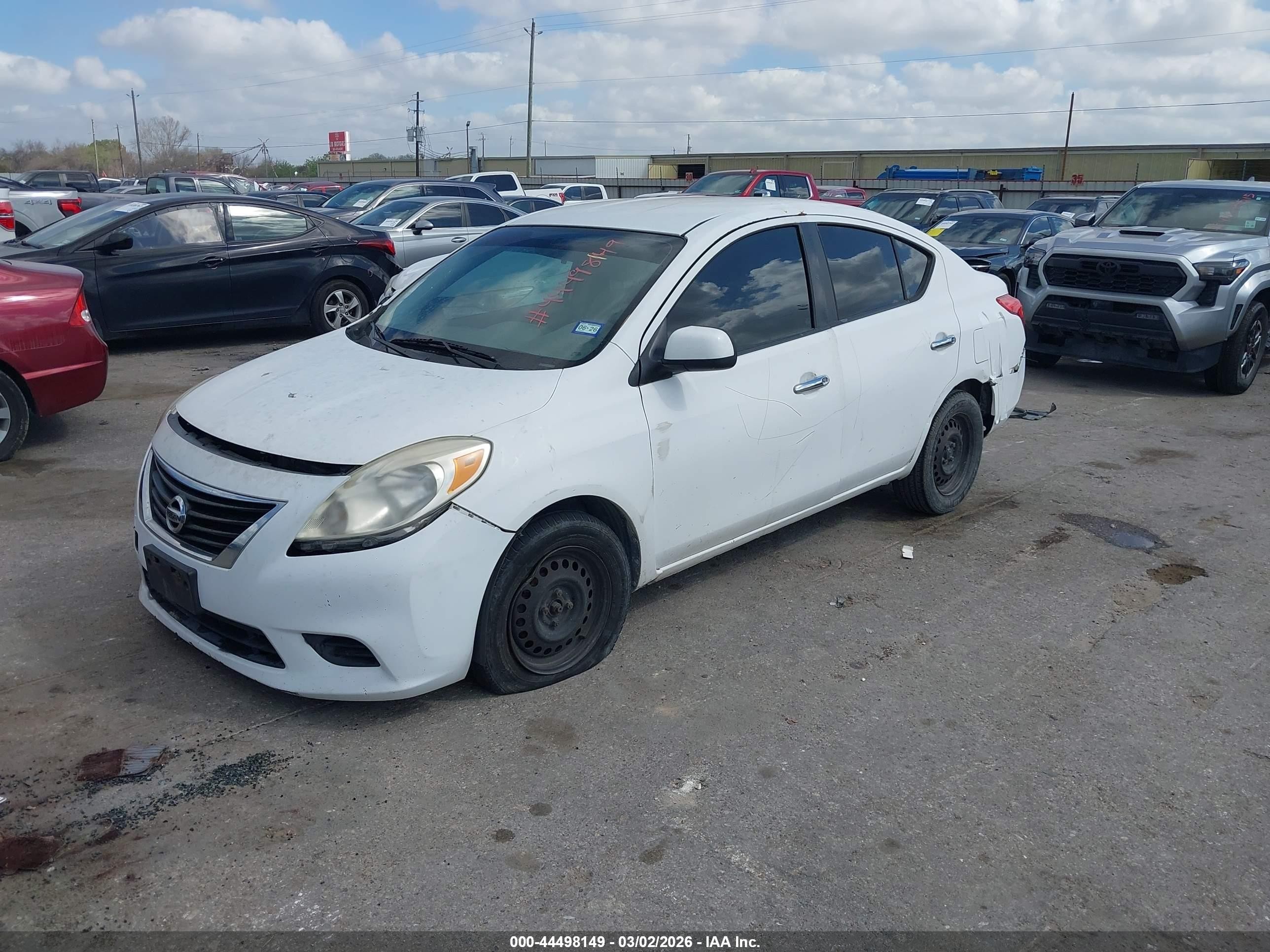 2012 Nissan Versa 1.6 Sv White vin: 3N1CN7AP6CL846145