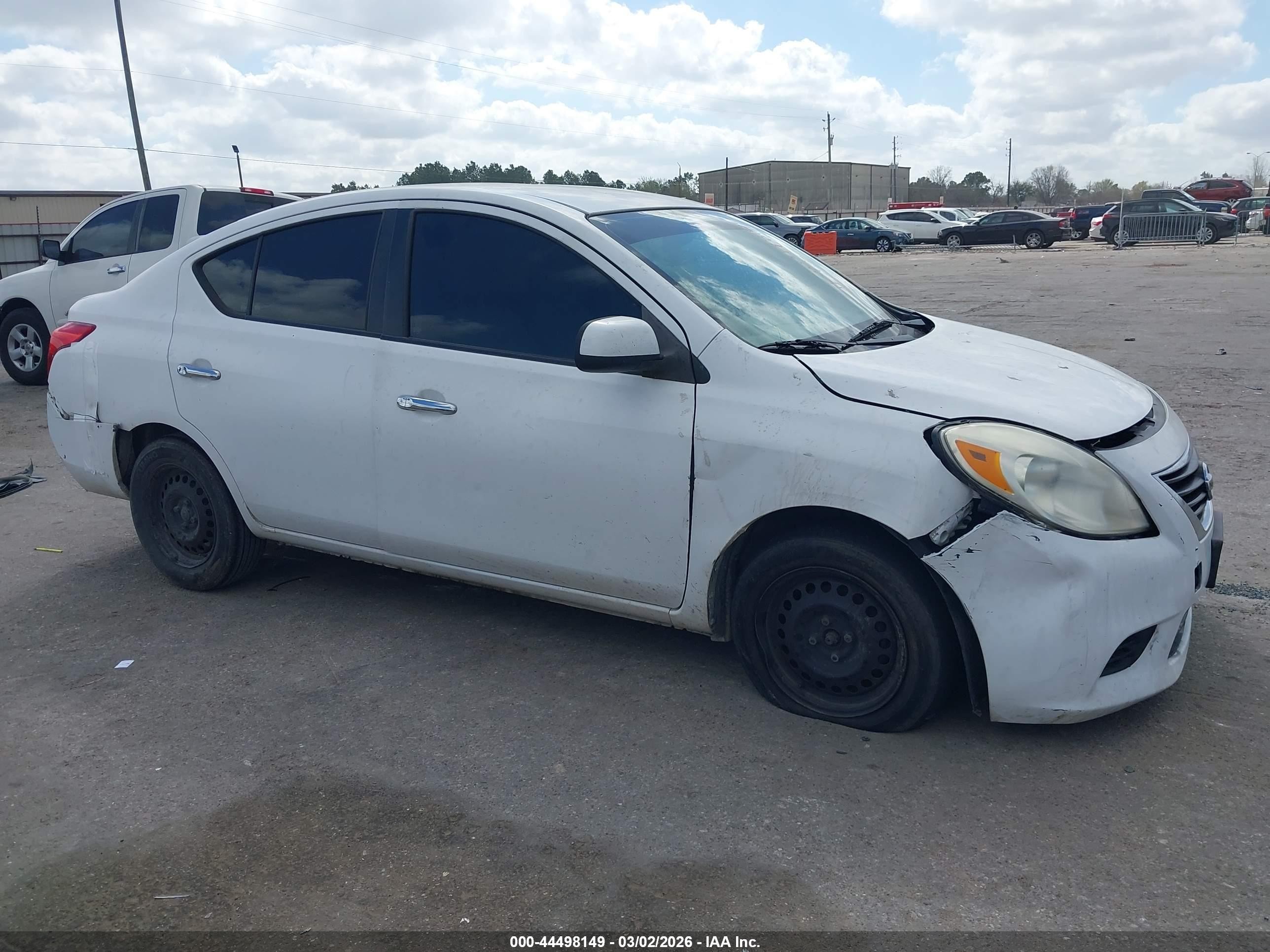 2012 Nissan Versa 1.6 Sv White vin: 3N1CN7AP6CL846145