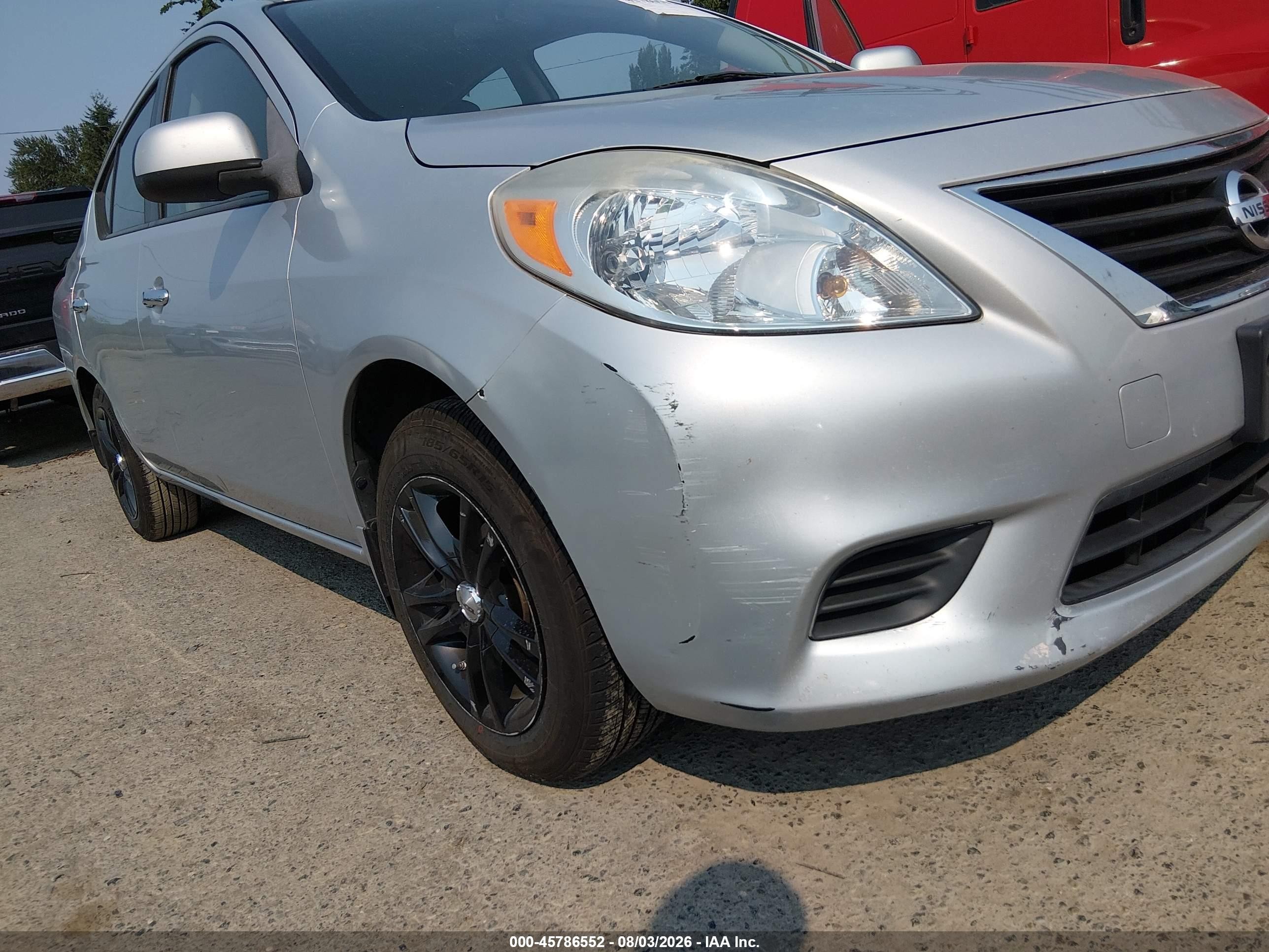 2012 Nissan Versa 1.6 Sv Silver vin: 3N1CN7AP6CL848588