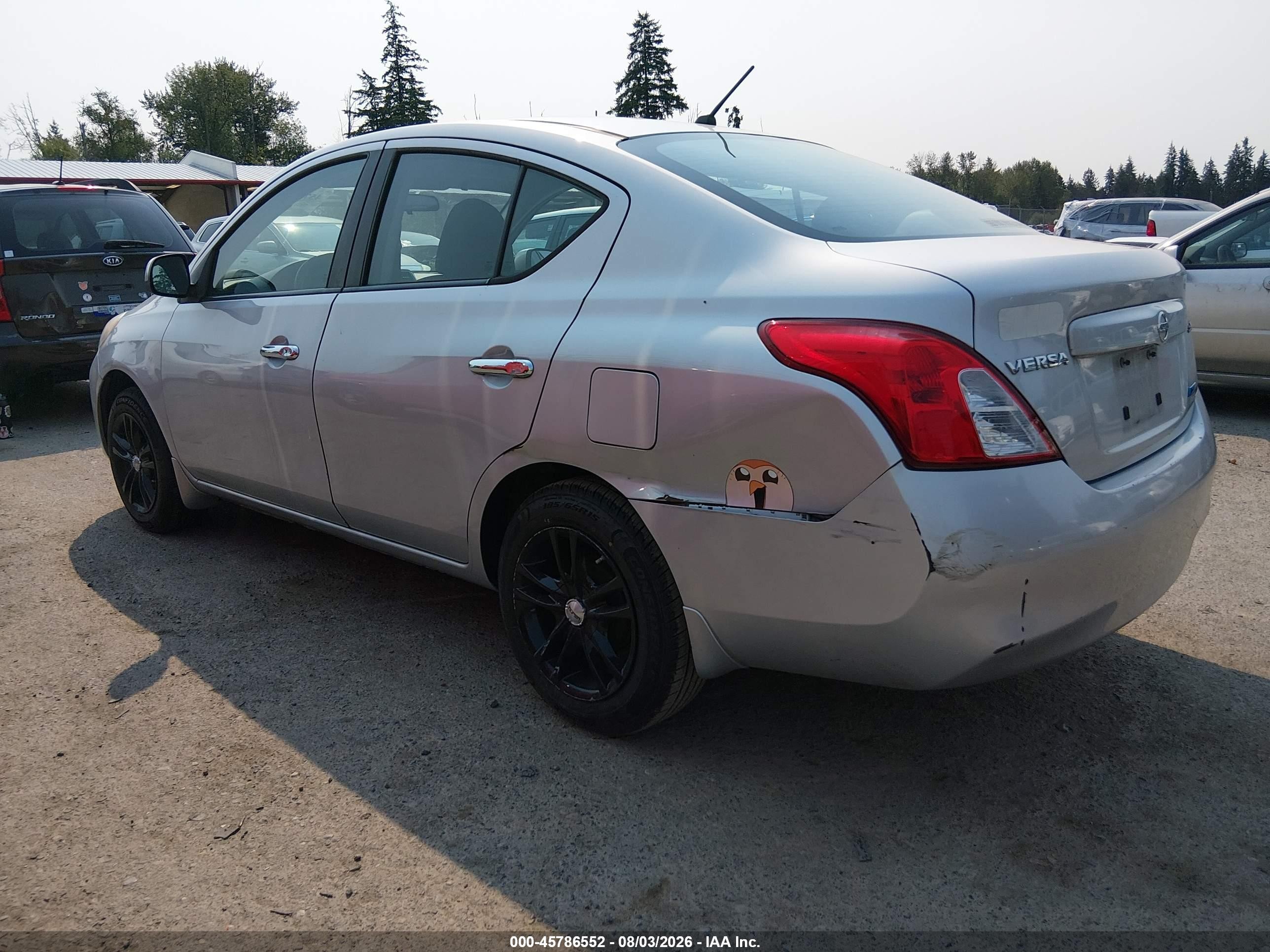 2012 Nissan Versa 1.6 Sv Silver vin: 3N1CN7AP6CL848588